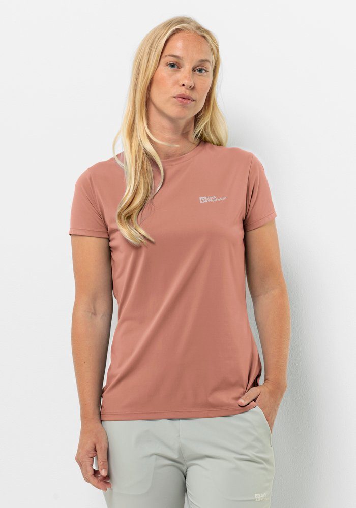 Jack Wolfskin Prelight Trail T-Shirt Women Functioneel shirt Dames XL bruin astro dust