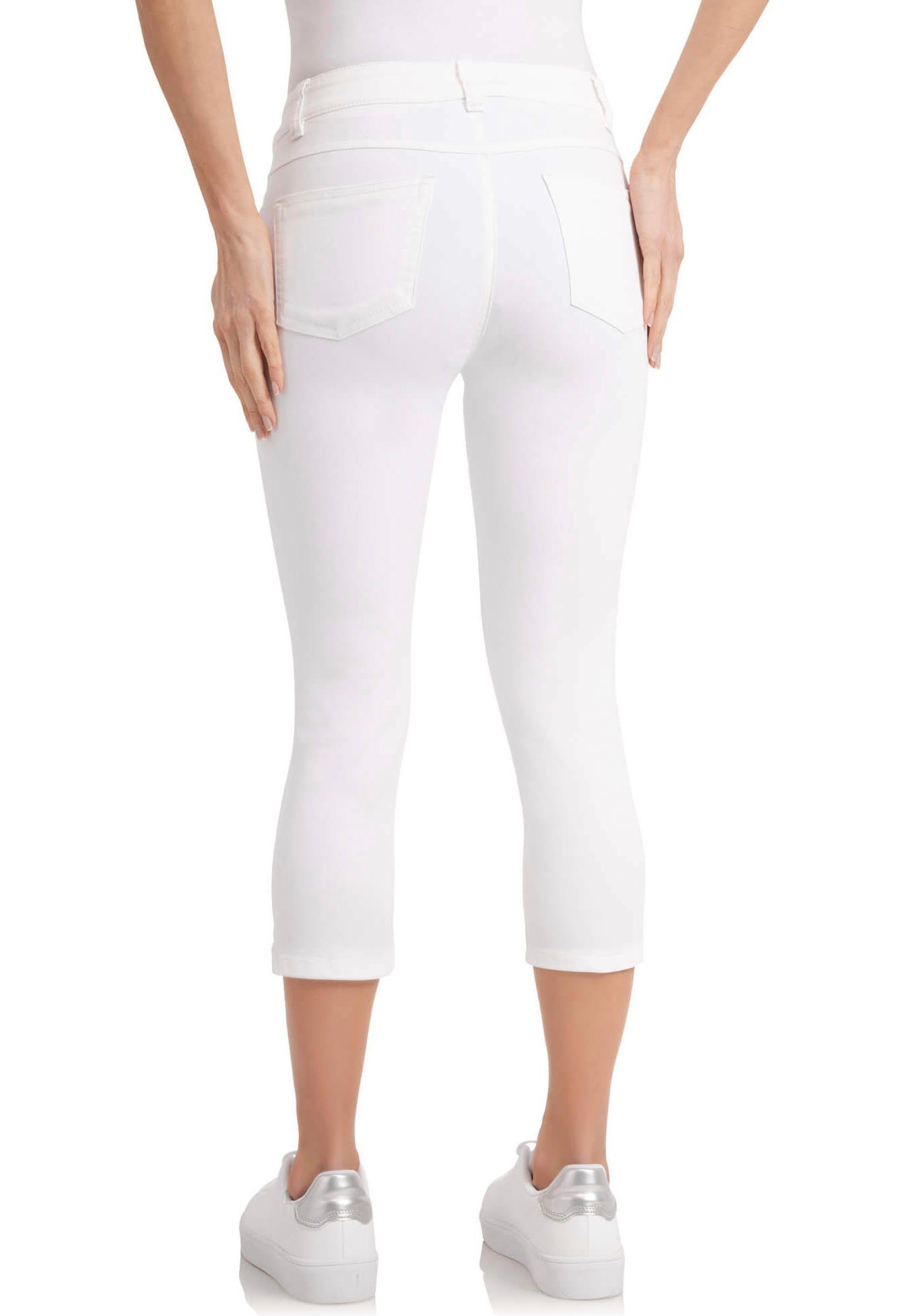 wonderjeans Capri jeans met kleine splitjes onder aan de pijpen