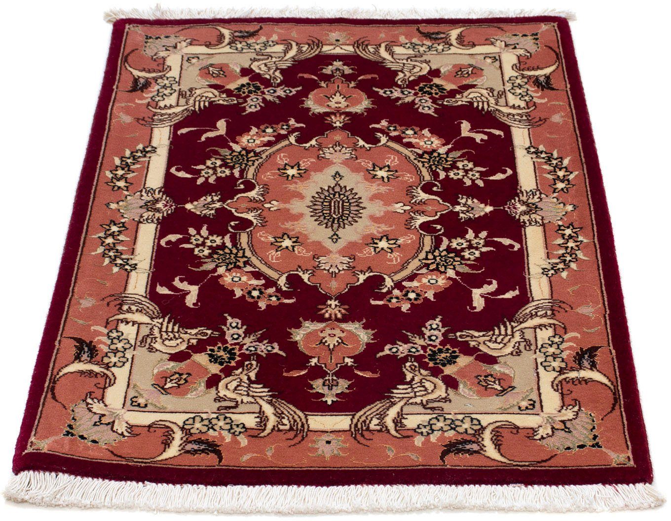 morgenland Wollen kleed Täbriz - 50 Raj bloemmotief beige 94x 61 cm Handgeknoopt
