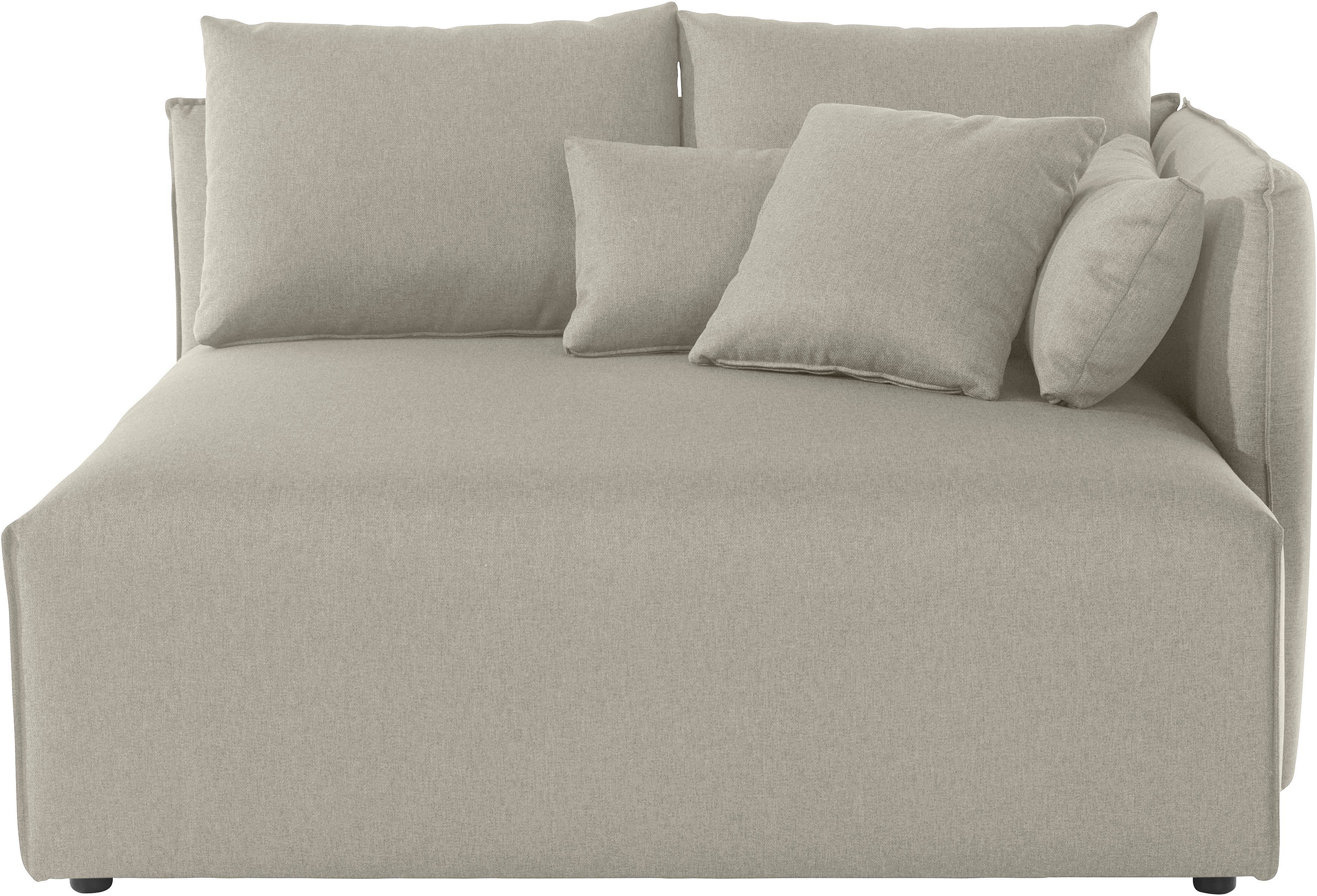 andas Ottomane Nöre korte lounge-module - zelf samenstellen, breedte 138 cm, diepte 128 cm