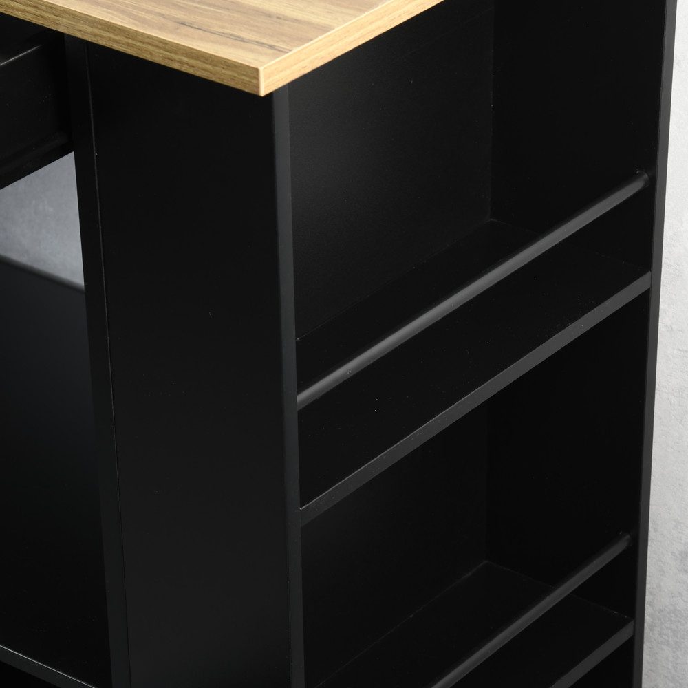 KESPER for kitchen & home Keukentrolley Servieswagen, FSC met 4 volledig beweegbare zwenkwielen