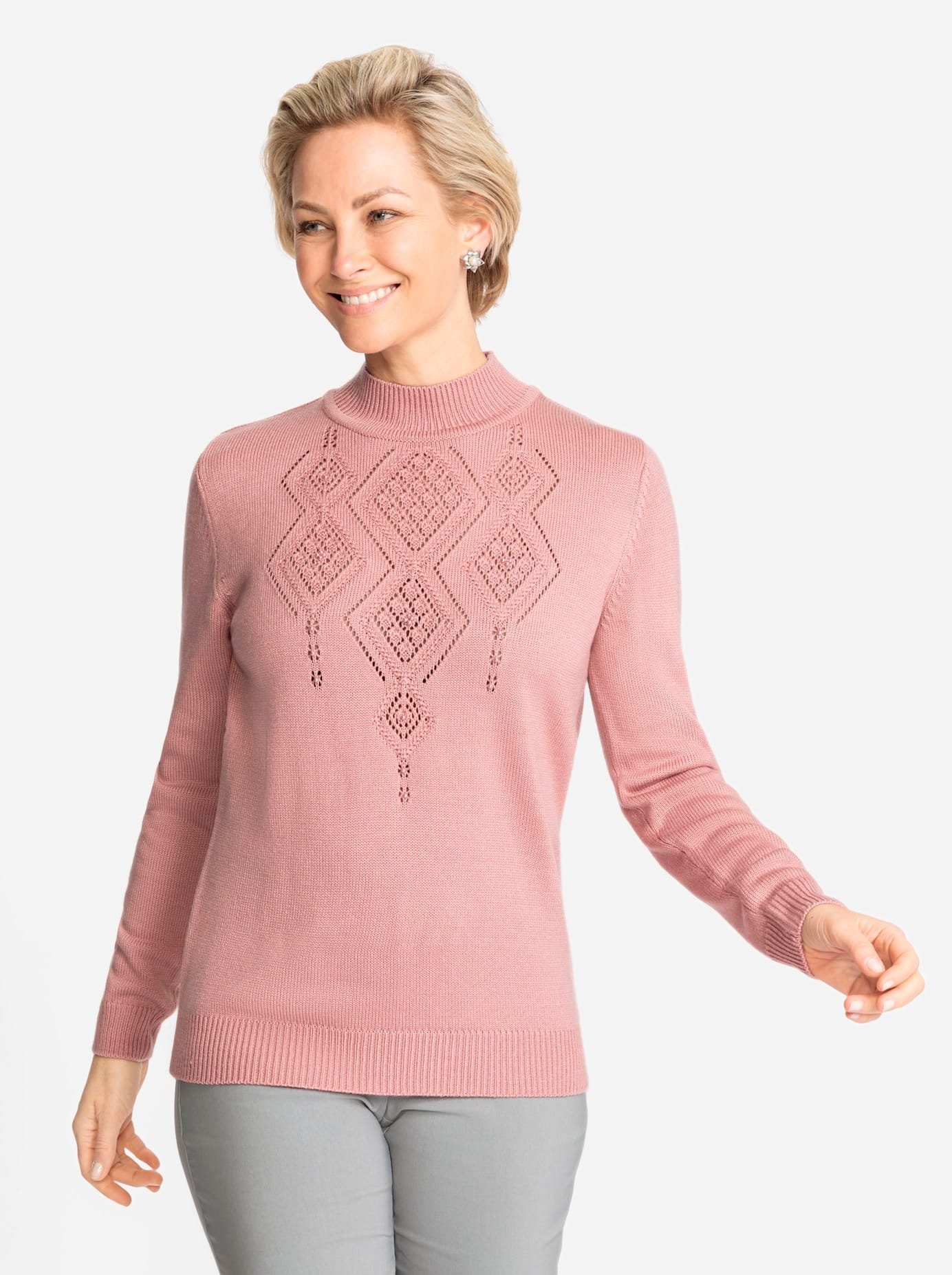 Classic Basics Trui met staande kraag Trui