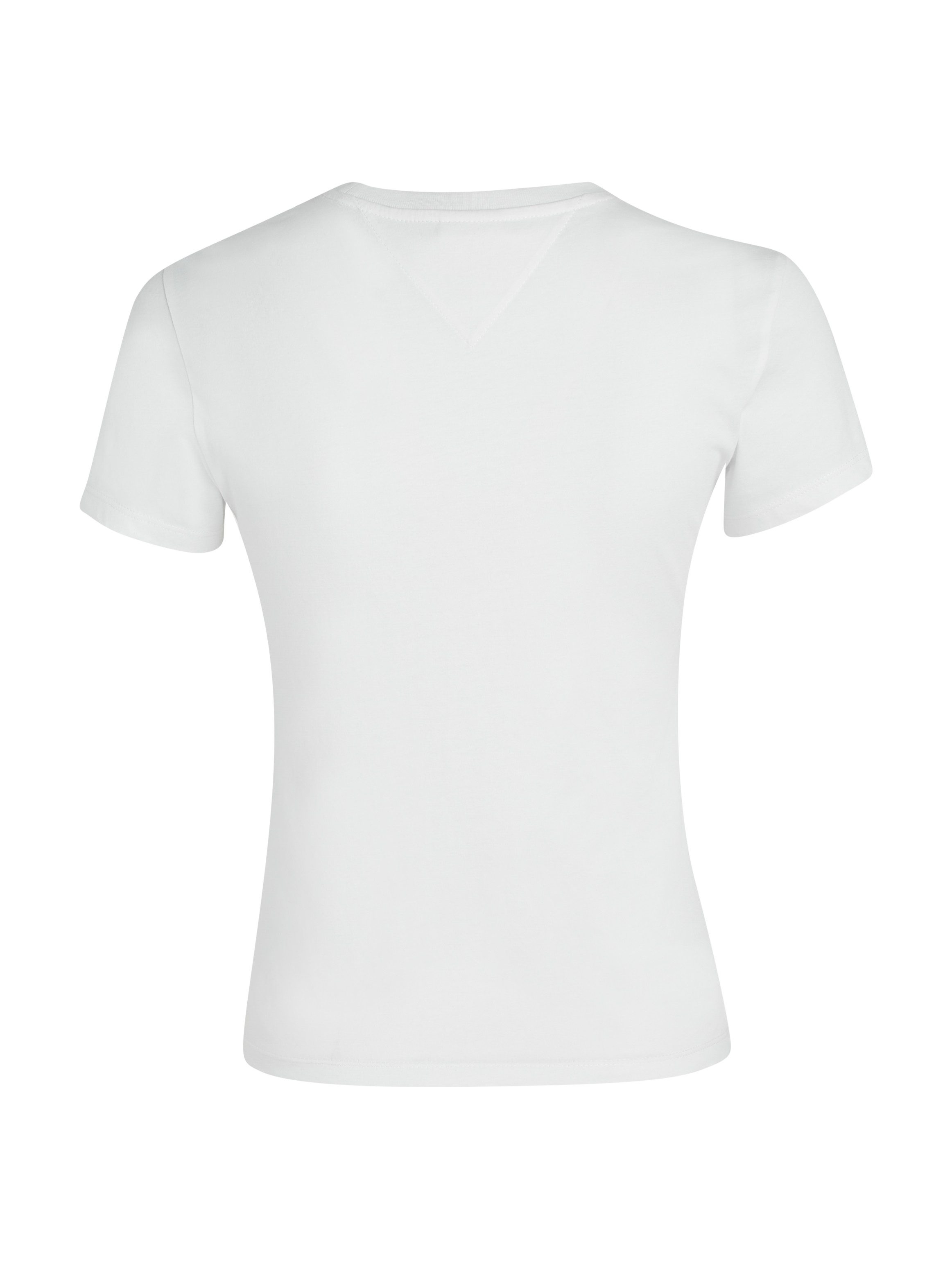 TOMMY JEANS Shirt met ronde hals TJW SLIM ESSENTIAL LOGO 1 SS EXT met logo-opdruk ronde hals
