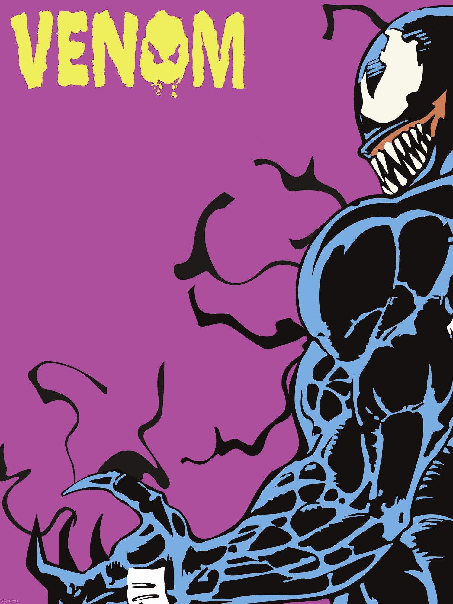 Komar Artprint Marvel Venom Colourful Stare 300 x 280 cm (breedte x hoogte) - behang, vlies, woonkamer, slaapkamer (1 stuk)