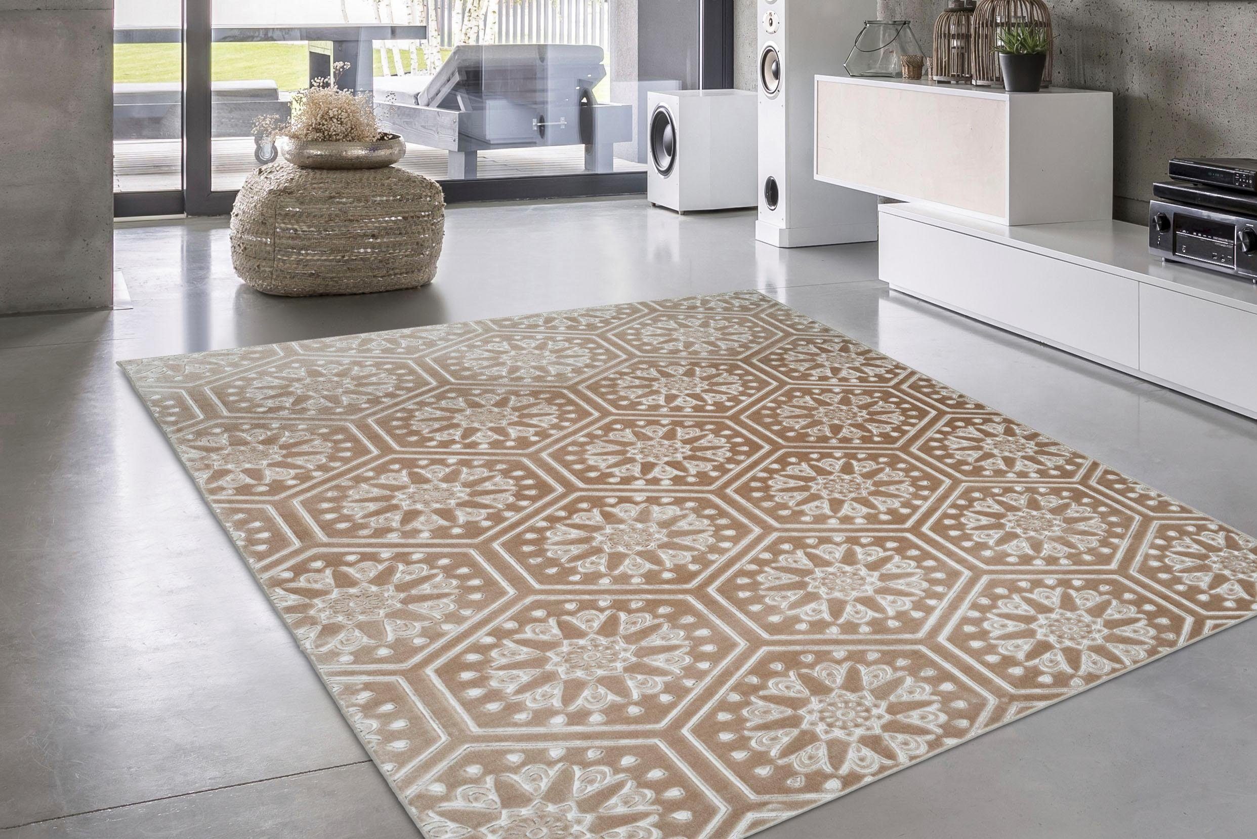 my home Vloerkleed Stina Reliëfeffect, met motief, vloerkleden