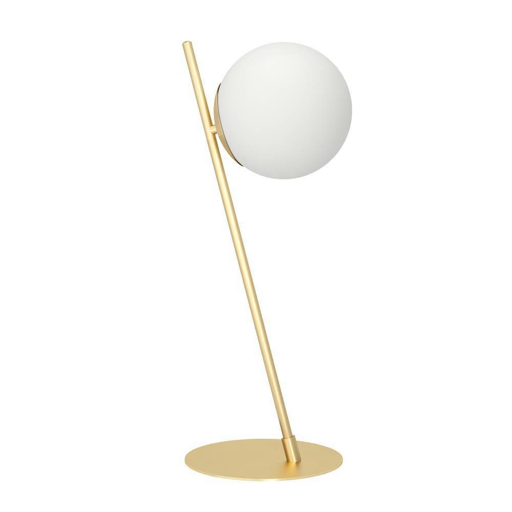 EGLO Tafellamp RONDO 4 Nachtkastlamp, metaal in messing, glas in opaal-mat, E27 fitting (1 stuk)