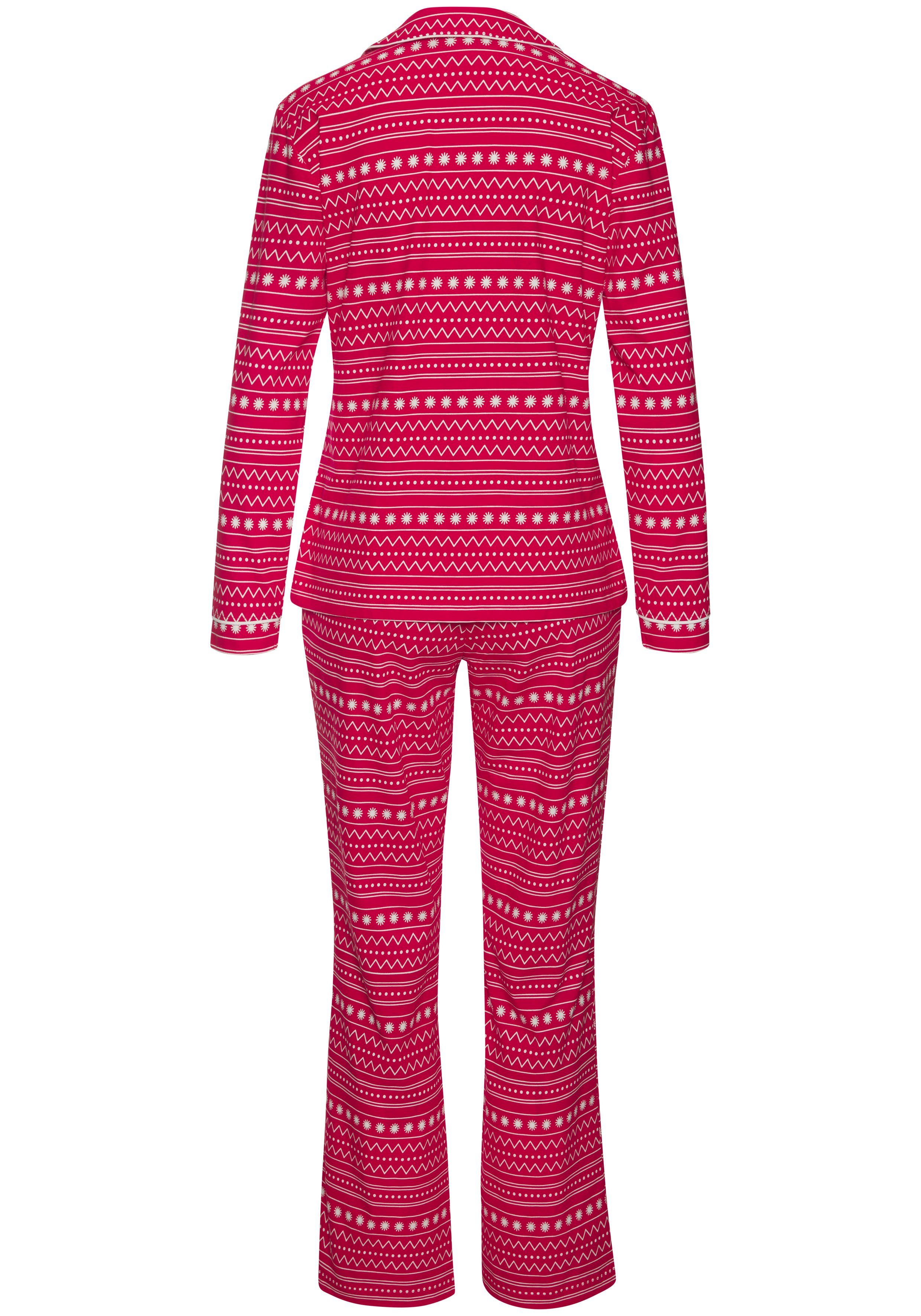 Lascana Pyjama met all-over print (set, 2-delig)