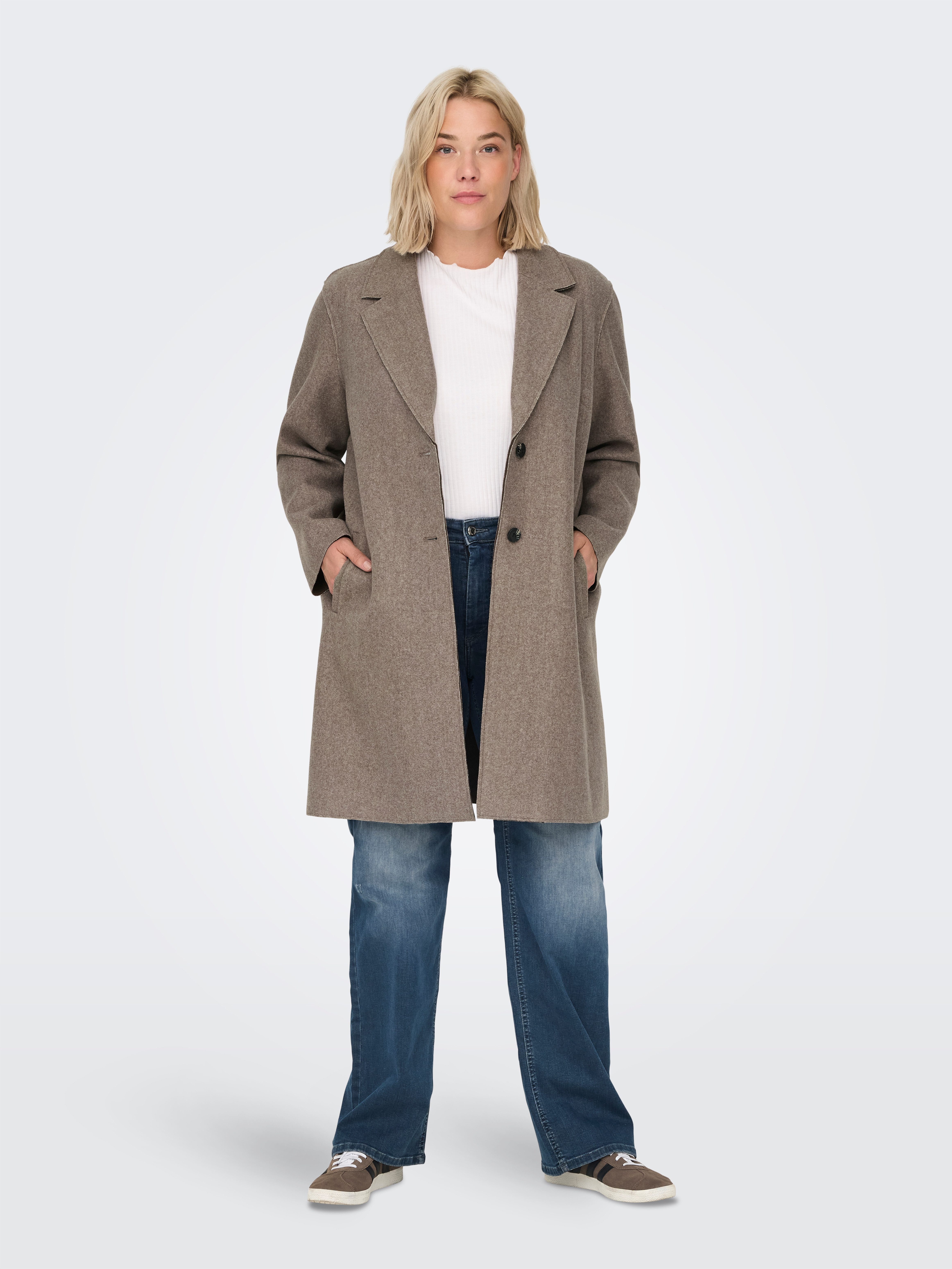 ONLY CARMAKOMA Korte jas CARNEW CARRIE BONDED COAT CC OTW