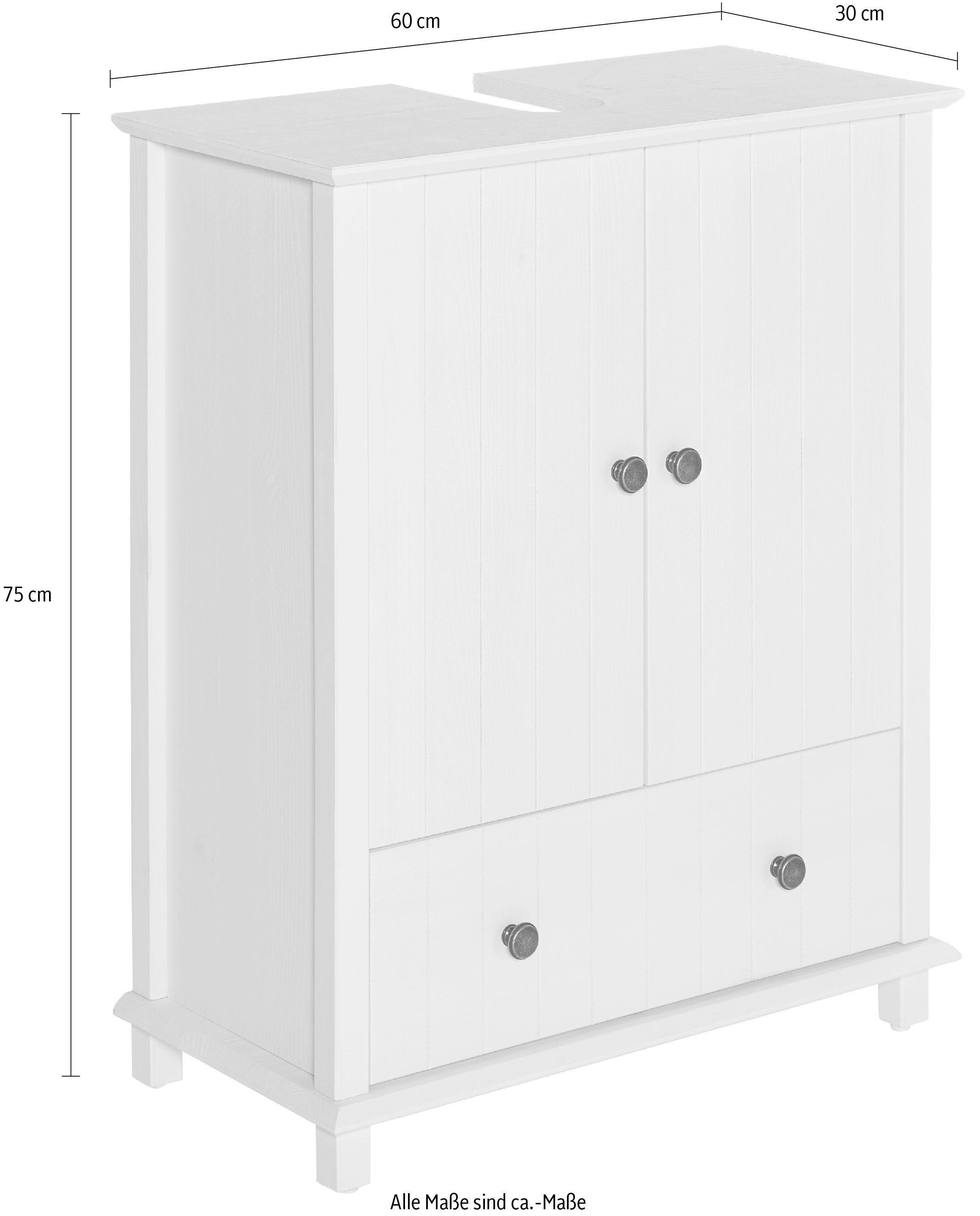 Home affaire Wastafelonderkast Vili Badkamerkast, onderkast, wastafelonderkast, breedte 60 cm