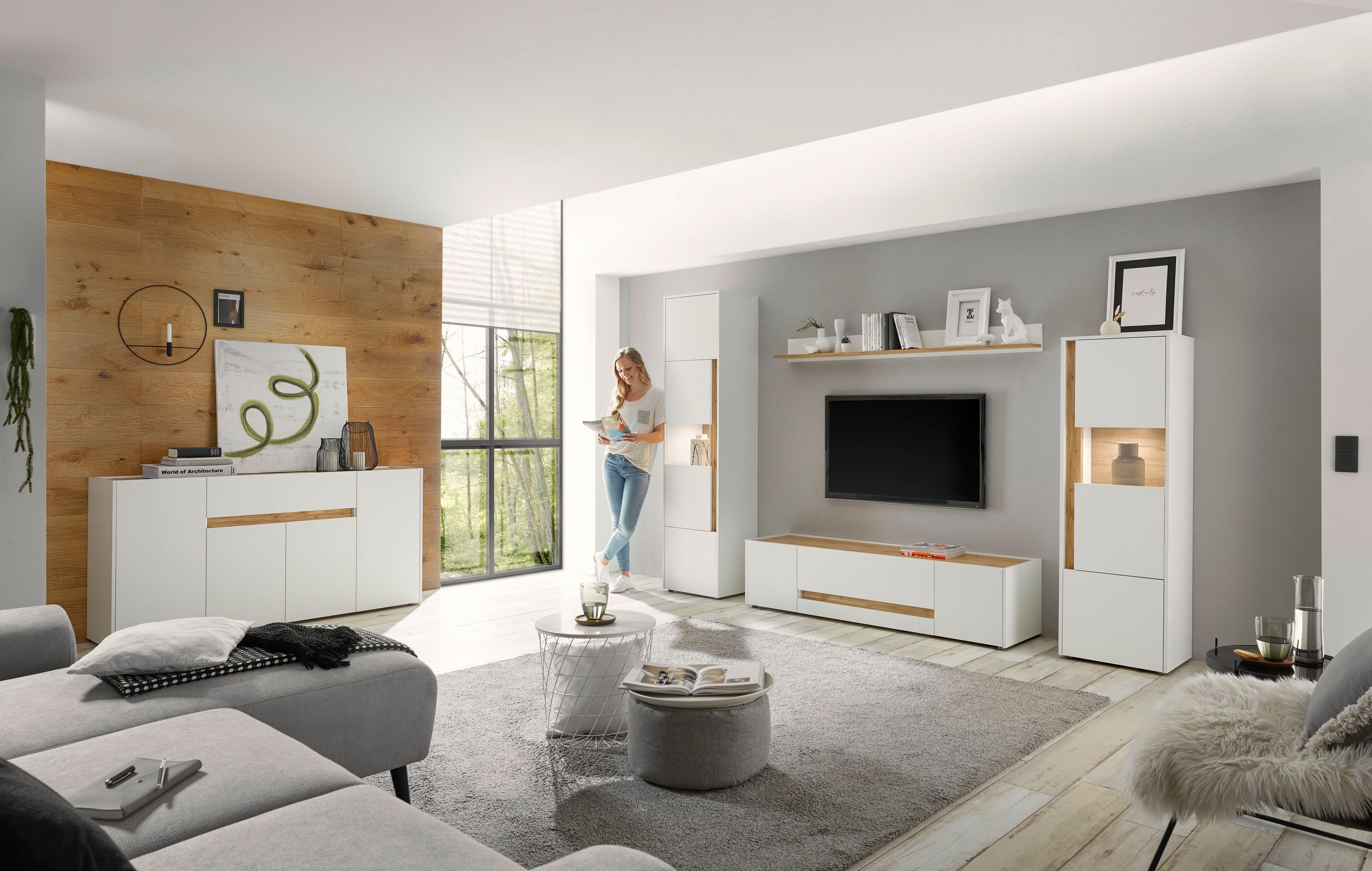 INOSIGN Wandmeubel City/Giron Breedte ca. 310 cm (set, 4-delig)