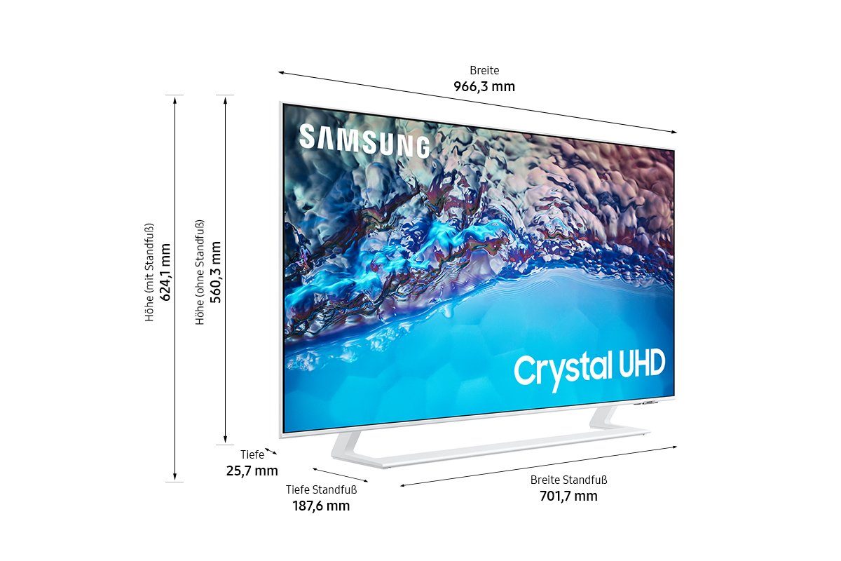 Samsung Led-TV 43" Crystal UHD 4K BU8589 (2022), 108 cm / 43", 4K Ultra HD, Smart TV - Google TV, Crystal Processor 4K, HDR, Motion Xcelerator