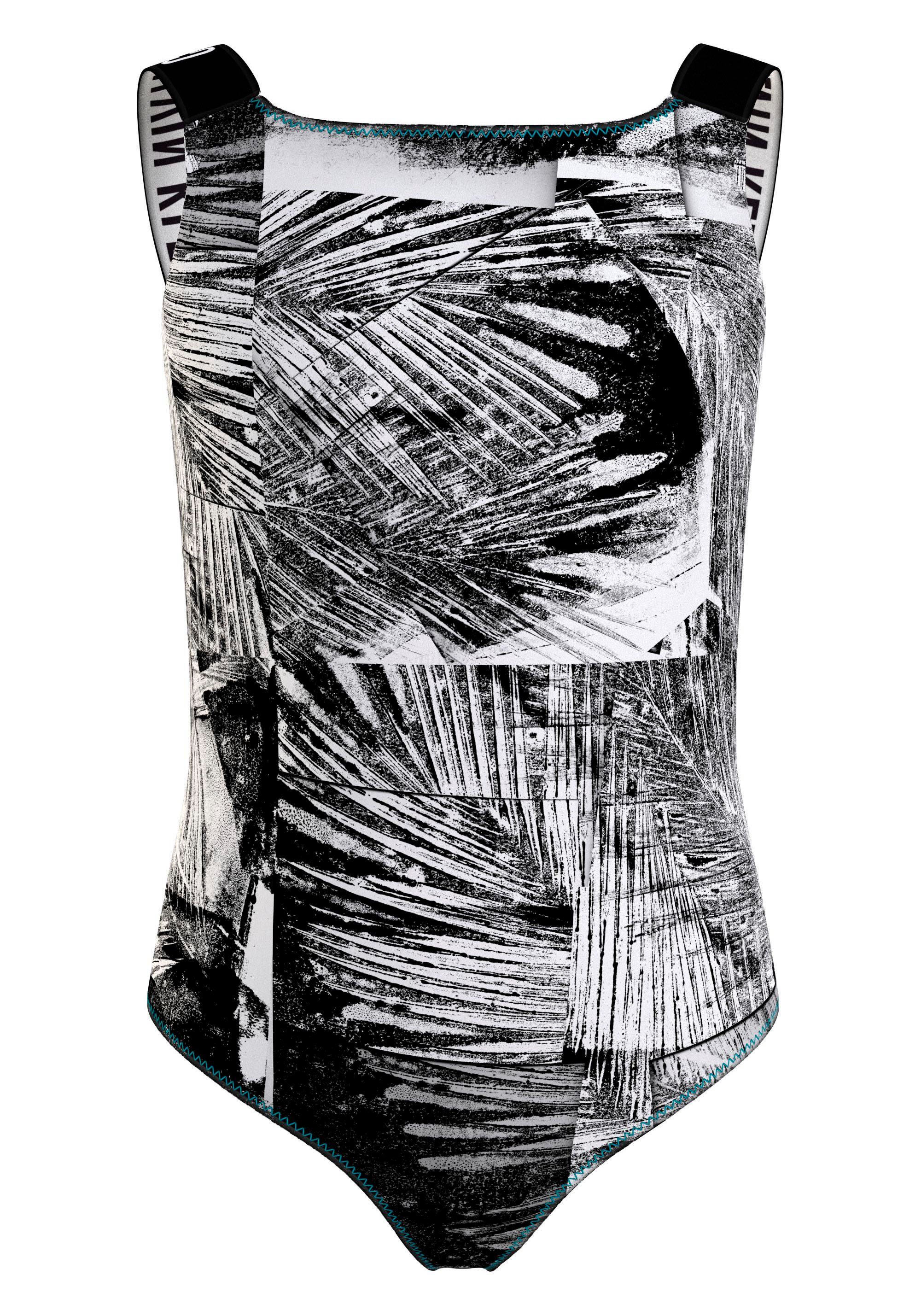 Calvin Klein Swimwear Badpak SWIMSUIT-PRINT in een look met patroon