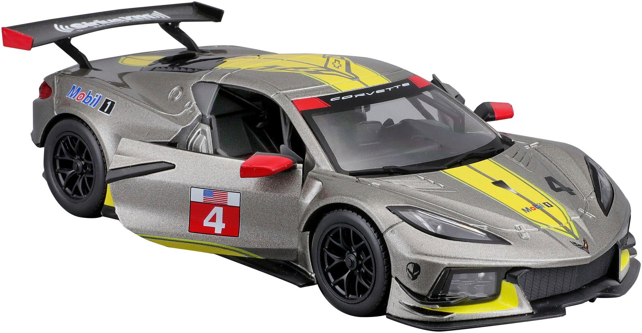 Bburago Auto op schaal Racing Chevrolet Corvette C8R ´20, grijs metalic