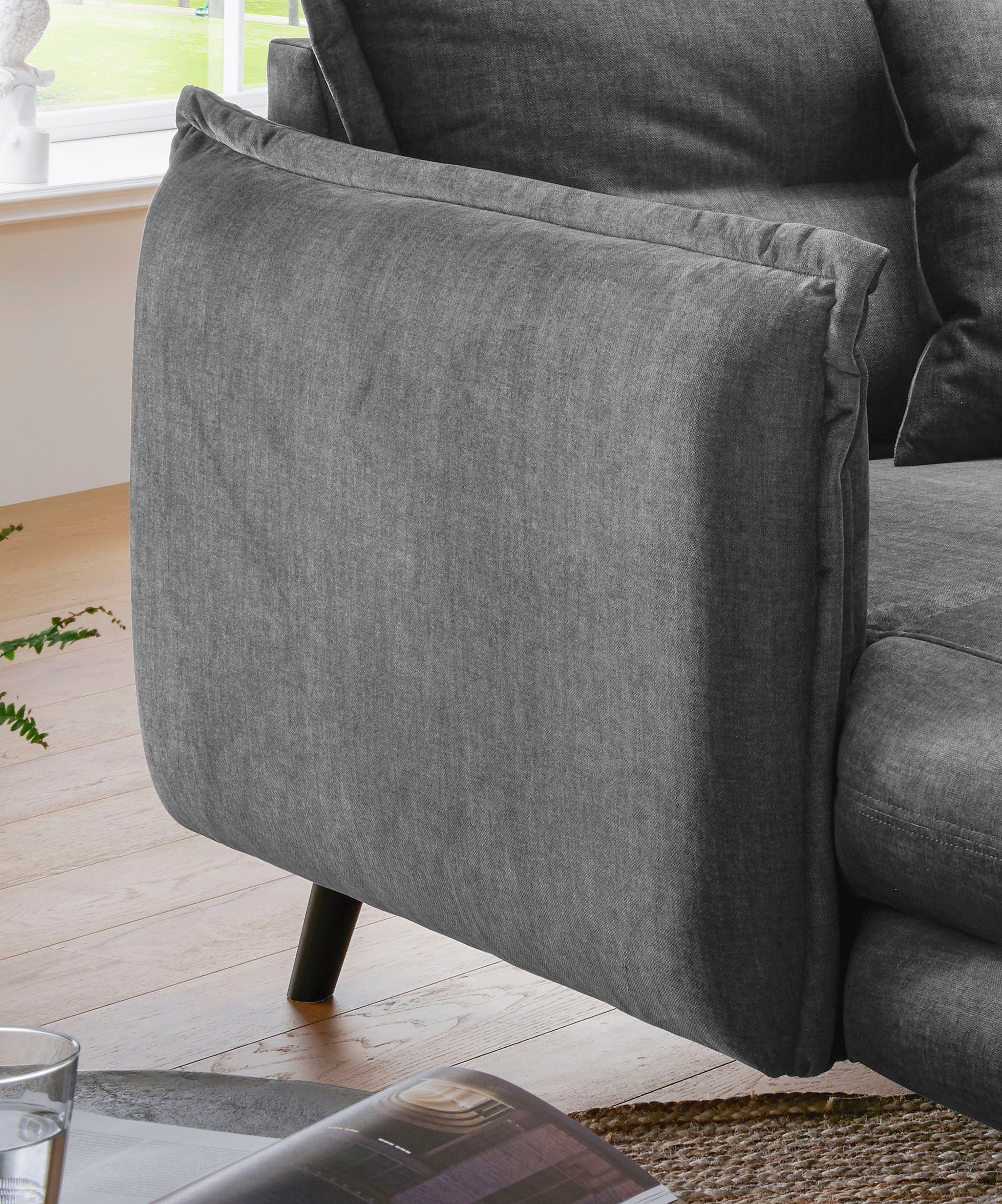 INOSIGN Loveseat LAZIO moderne fauteuil met een comfortabele bekleding, 2 stuks decoratieve sierkussens