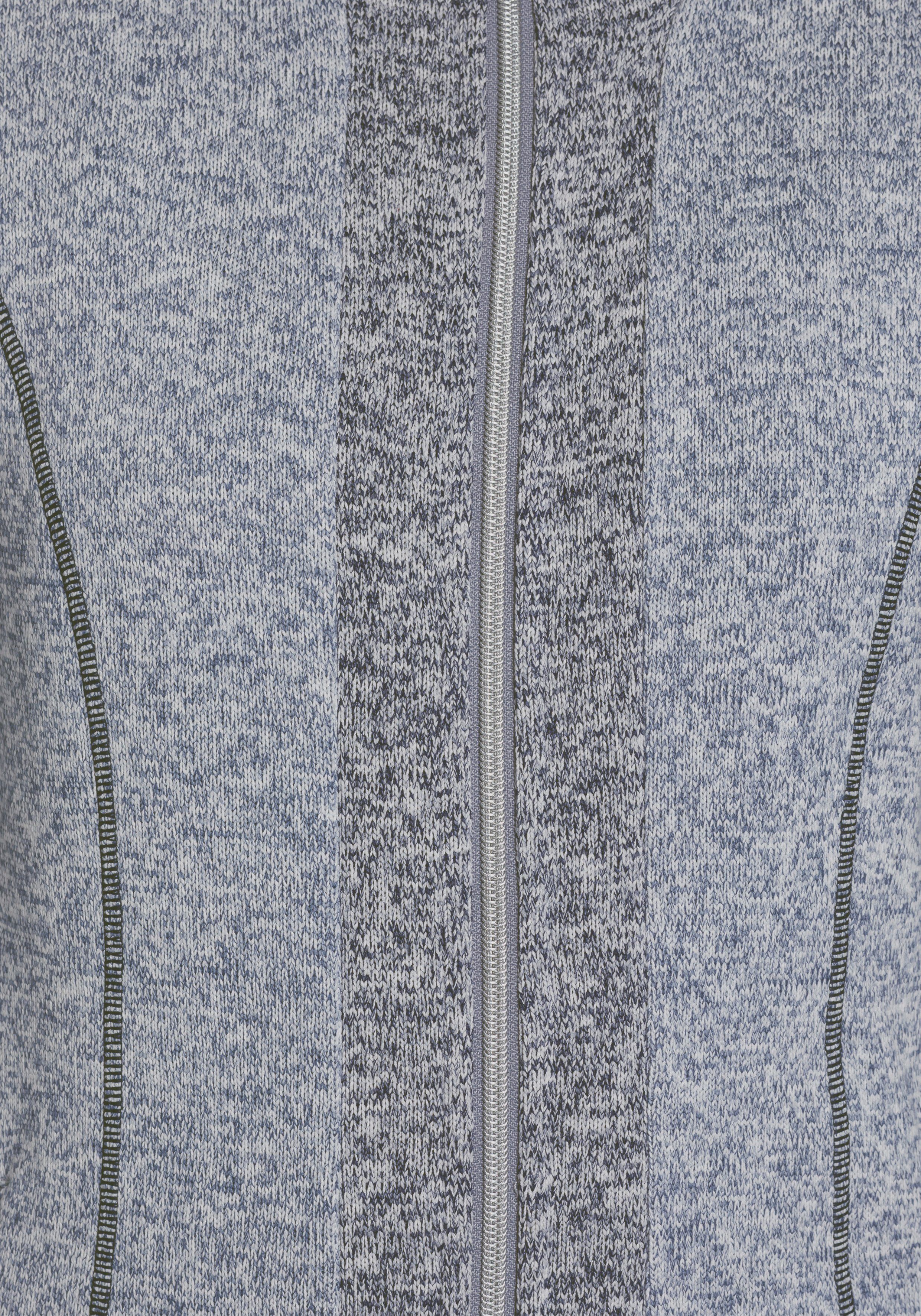 KangaROOS Capuchonsweatvest gemaakt van zacht fleece in een tweekleurig design