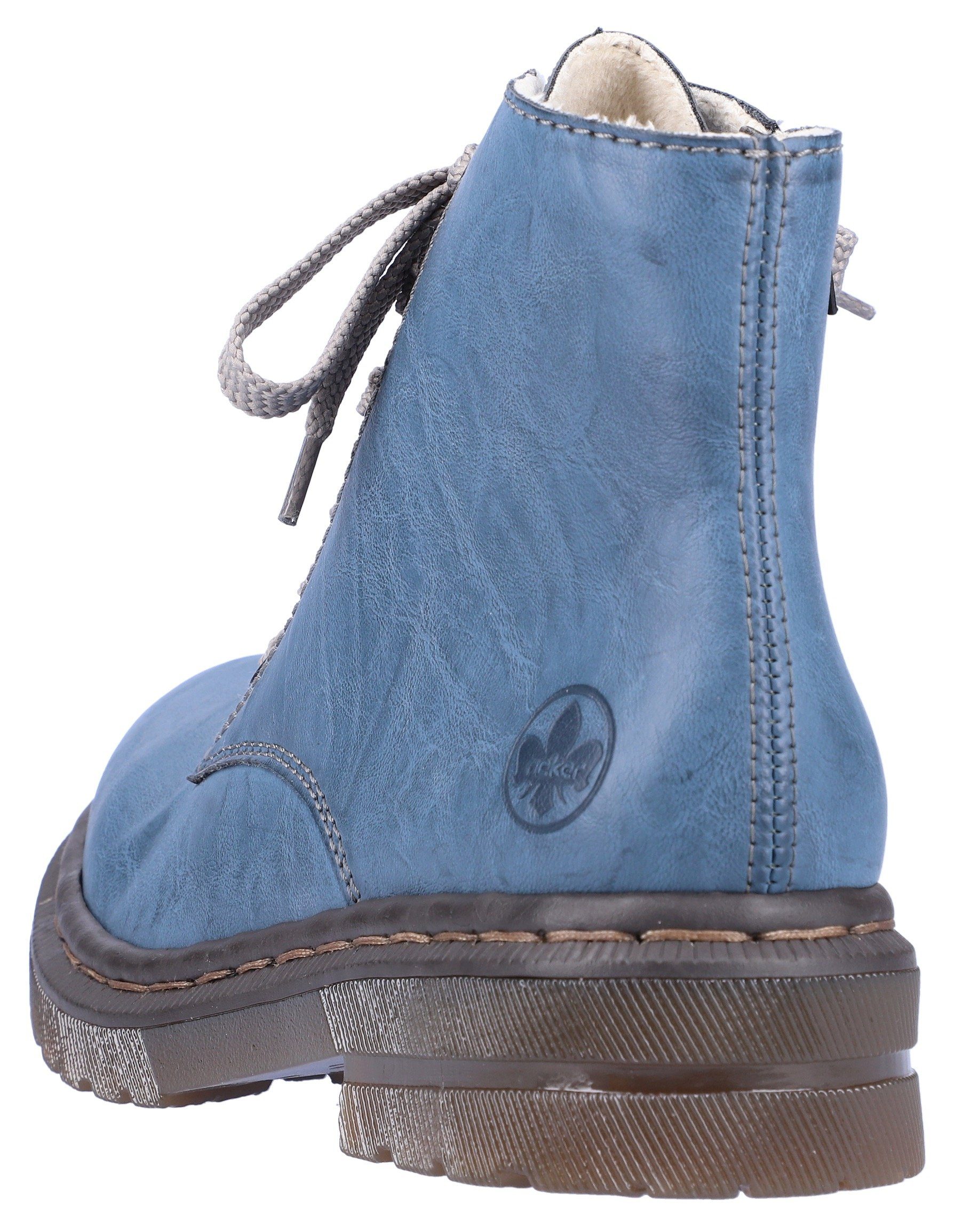 Rieker Hoge veterschoenen veterschoen, blokhak, met logo-embossing