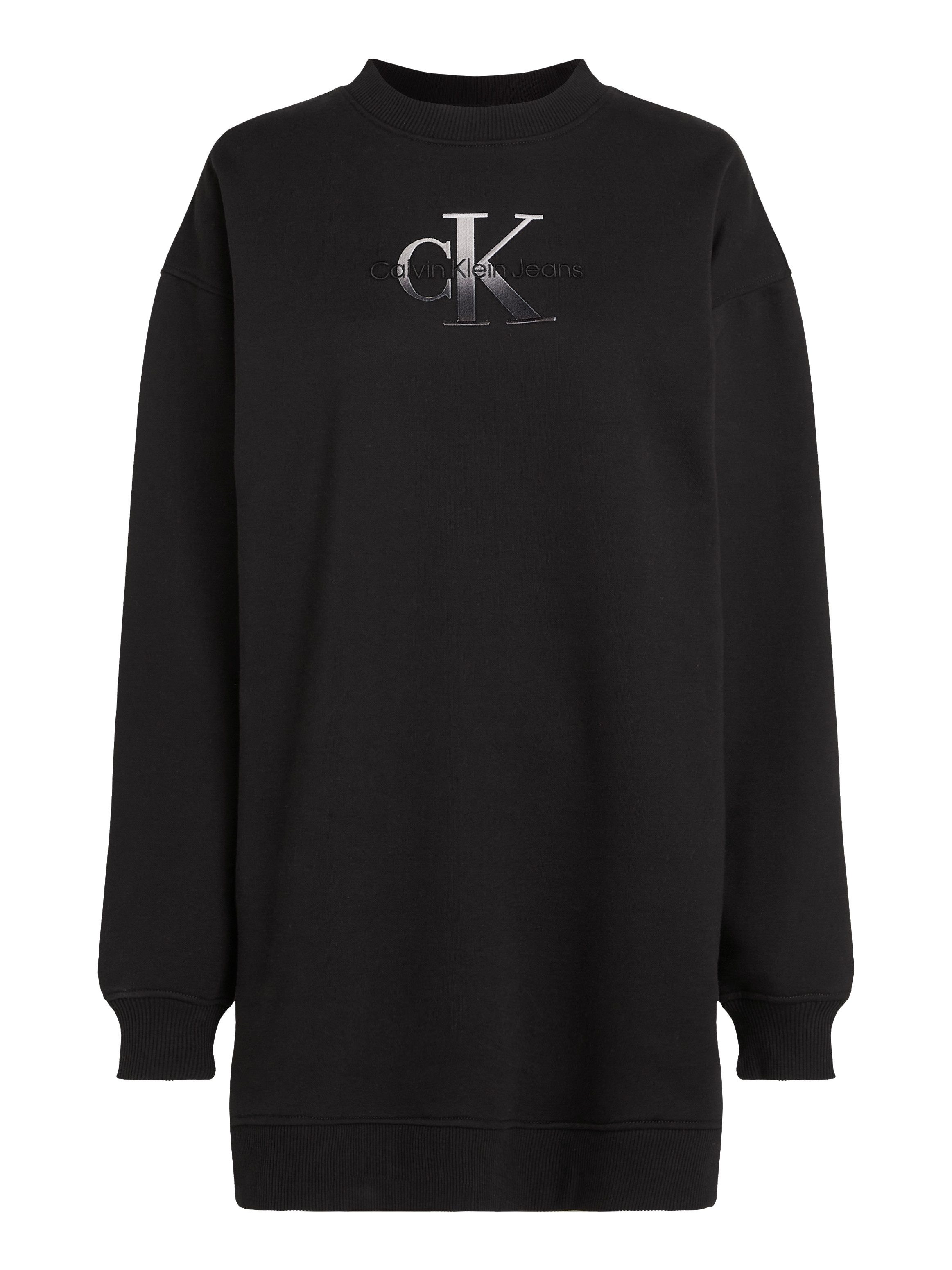 Calvin Klein Sweatjurk EMBROIDERED MONOLOGO CREW DRESS