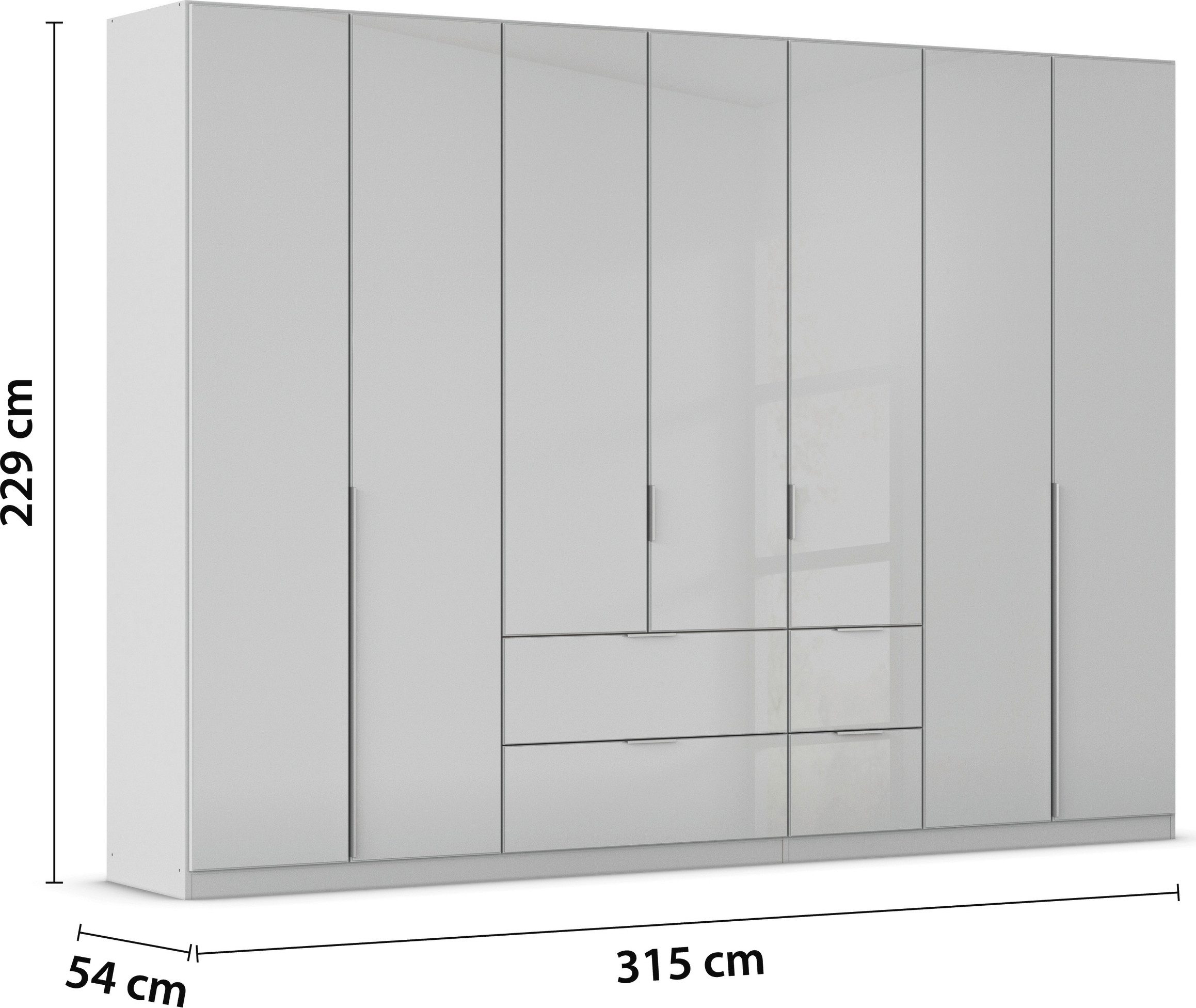 rauch Draaideurkast Kledingkasten kast garderobe AGORDO met glazen front