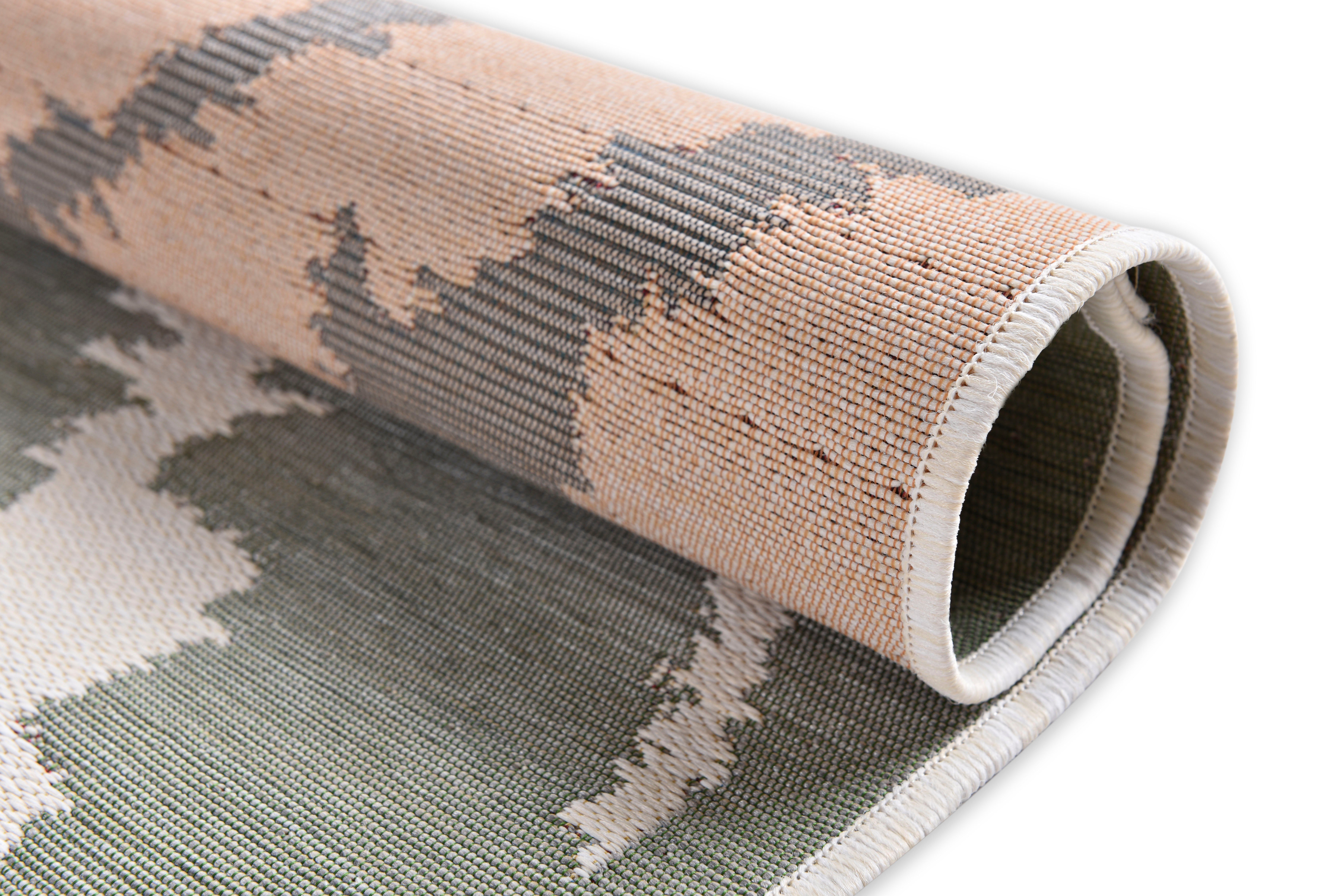 TOM TAILOR HOME Vloerkleed Garden Pattern Platweefsel, modern geruit design, geschikt voor binnen en buiten