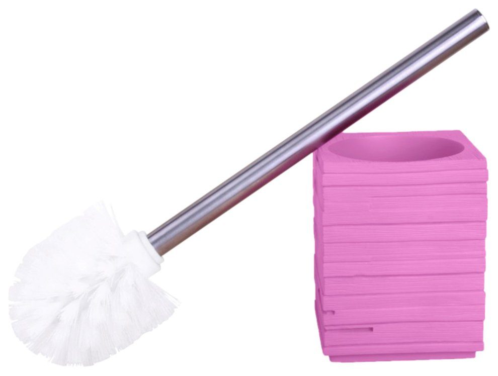 Sanilo Set badkameraccessoires Calero Pink bestaand uit zeepdispenser en toiletborstel, geribbeld (combi-set, 2-delig)