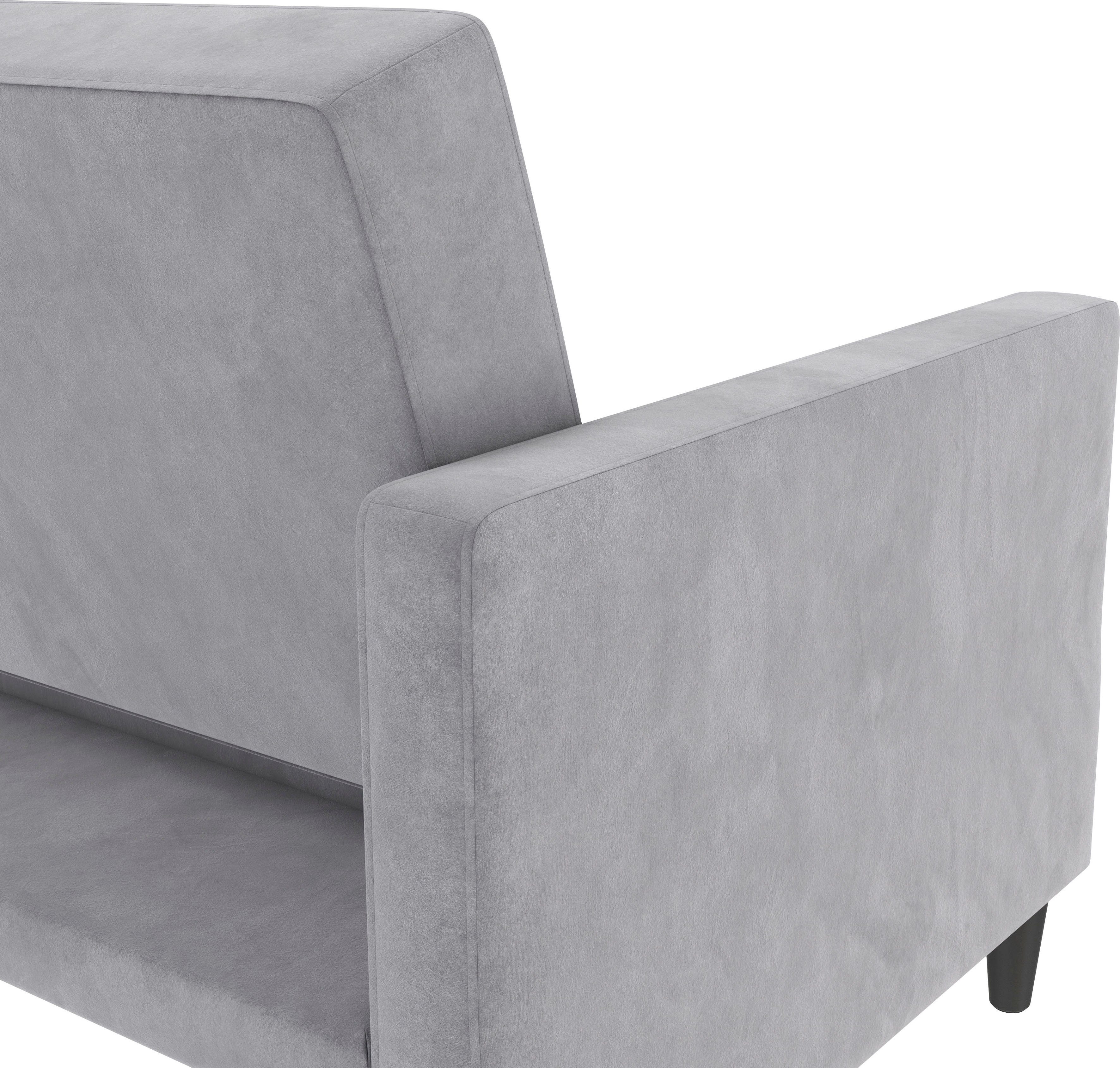 Dorel Home 3-zitsbank Hartford II Slaapfunctie, rugleuning 2-delig, 3-voudig verstelbaar, zithoogte 43 cm