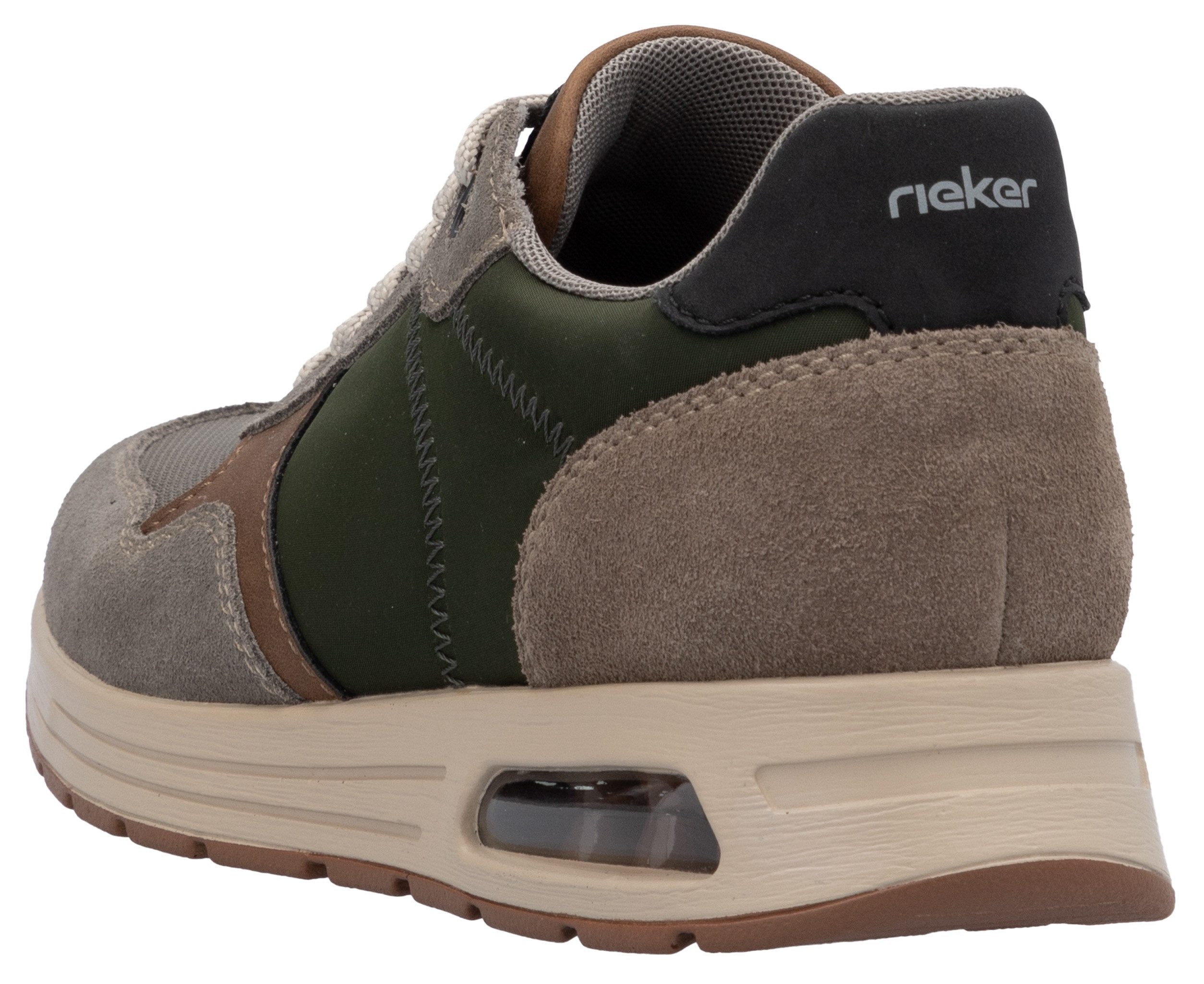 Rieker Sneakers veterschoen, lage schoen, vrijetijdsschoen met gepolsterde schachtversteviging