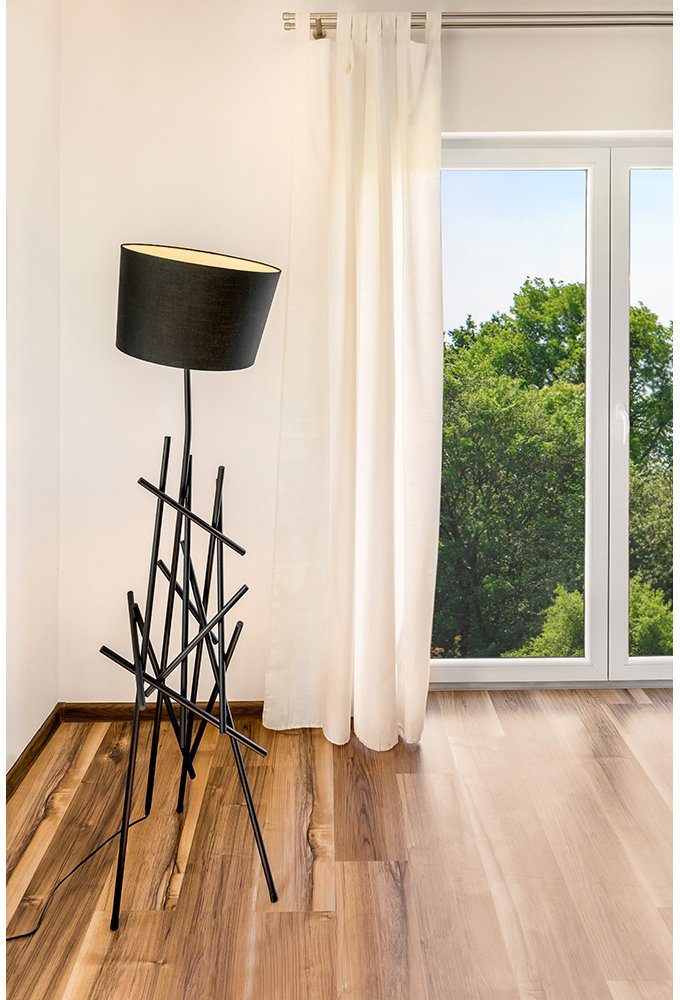 SPOT Light Staande lamp GLENN van metaal, met flexibele stoffen kap, origineel design