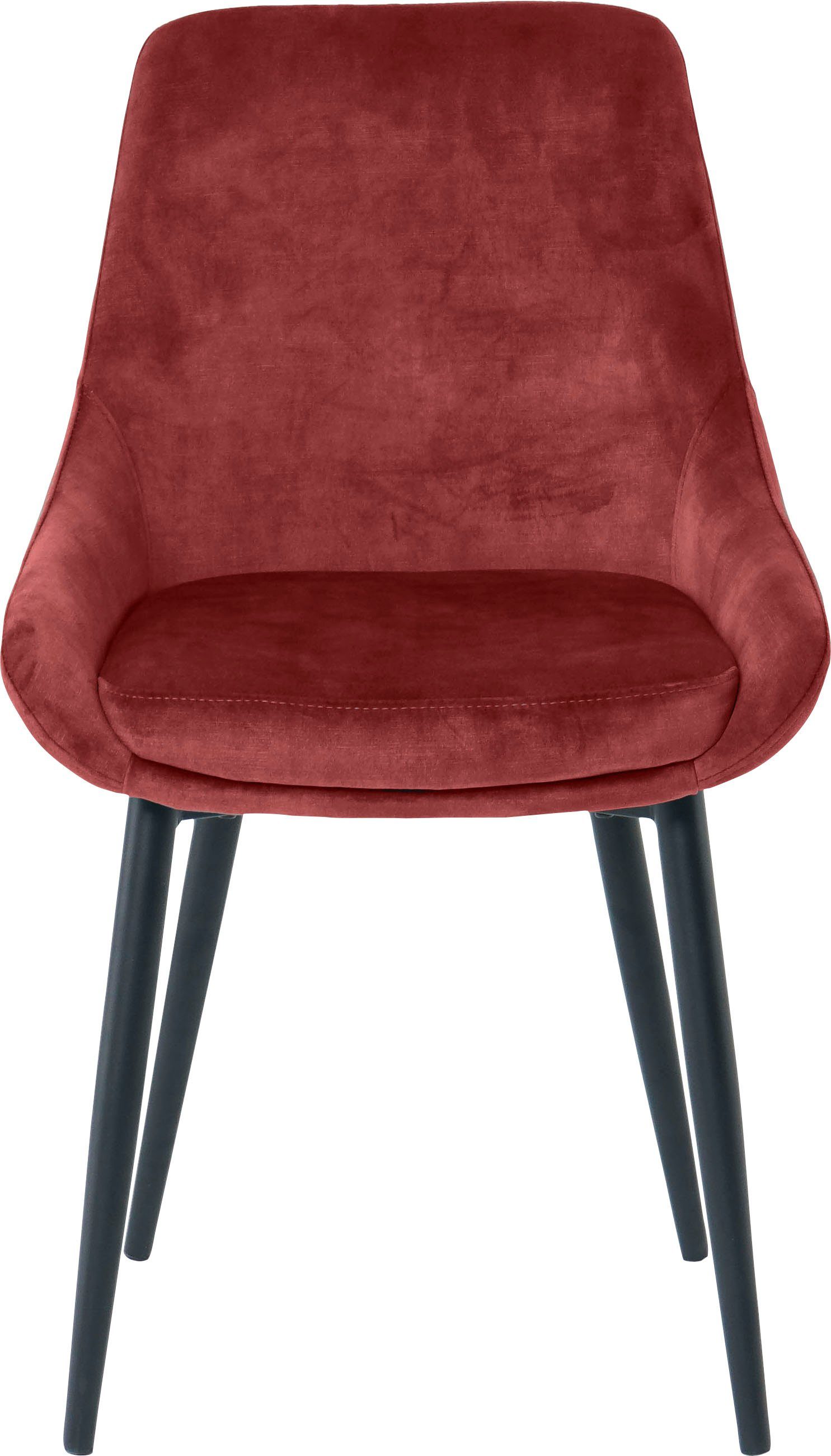 SIT Stoel glamoureuze bekleding in fluwelige look (set, 2 stuks)