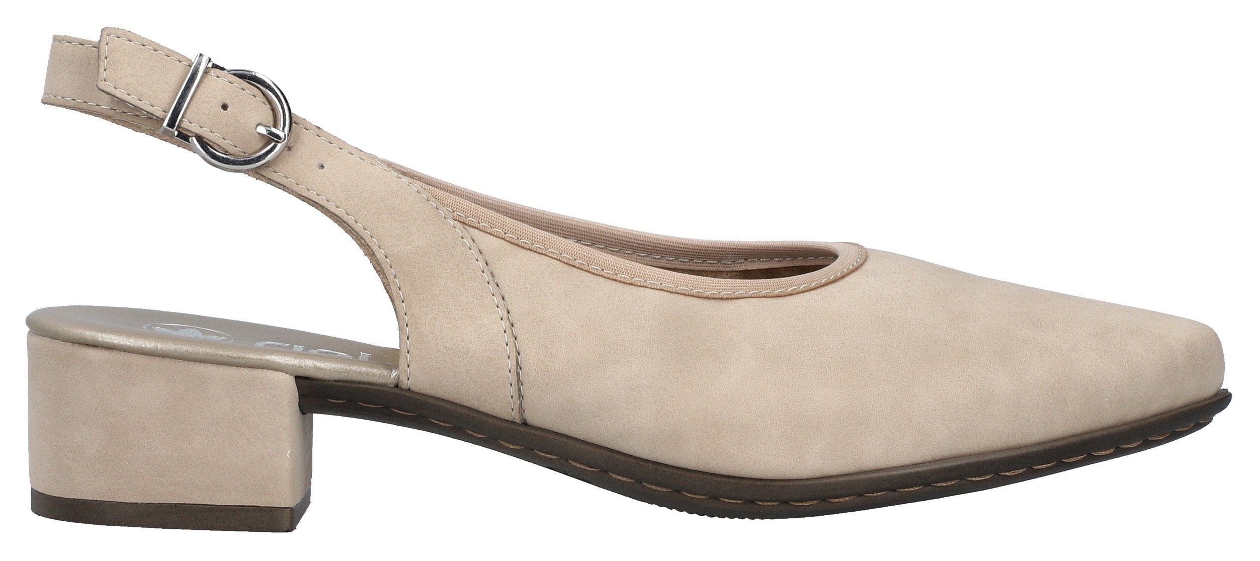 Rieker Slingback pumps avondschoen, zomerschoen, blokhak, met verstelbare band