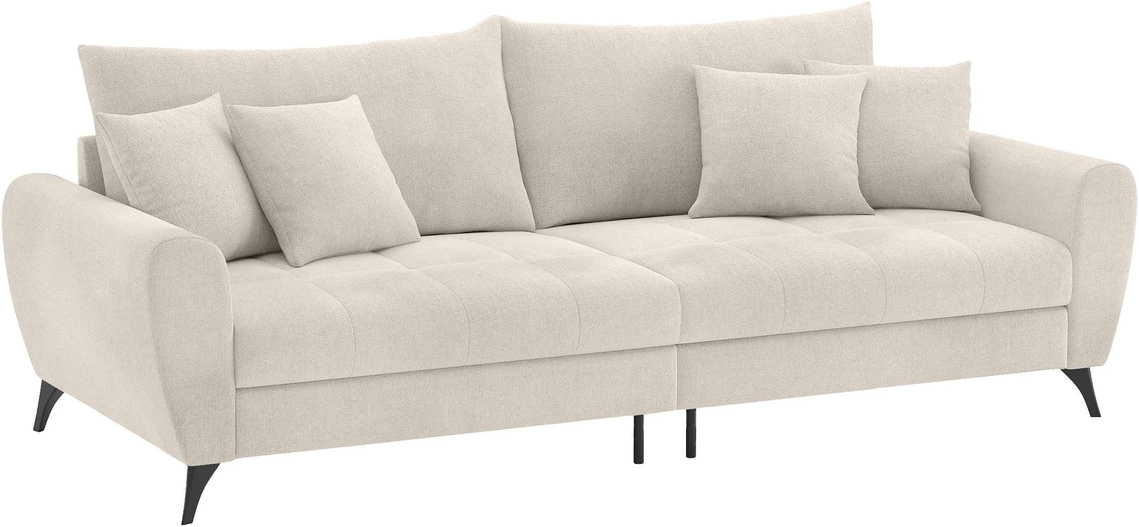 Mr. Couch Megabank Blackburn II Optioneel met koudschuimvering tot 140 kg belastbaar beige, xxl banken