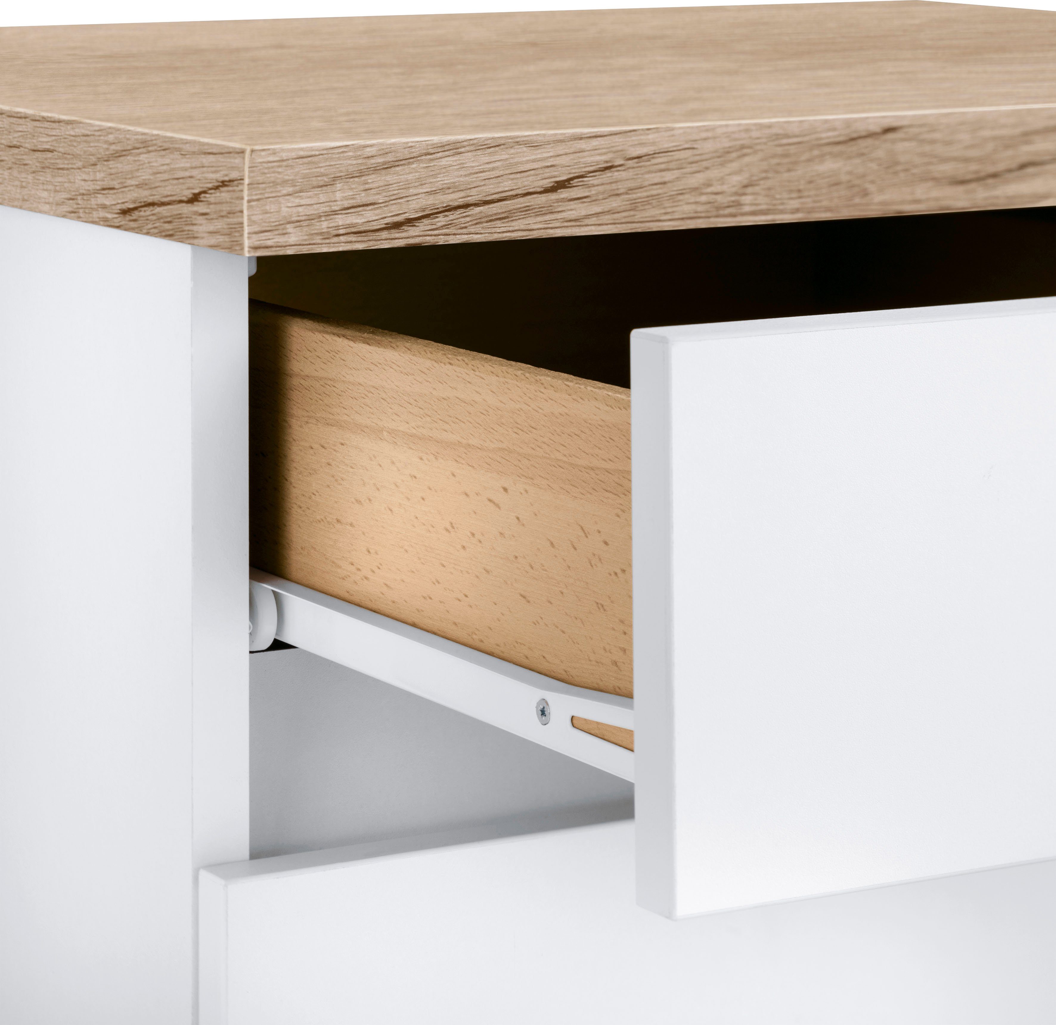 OPTIFIT Keukenblok Roth Breedte 210 cm, optioneel met elektrische apparaten, push-to-open functie