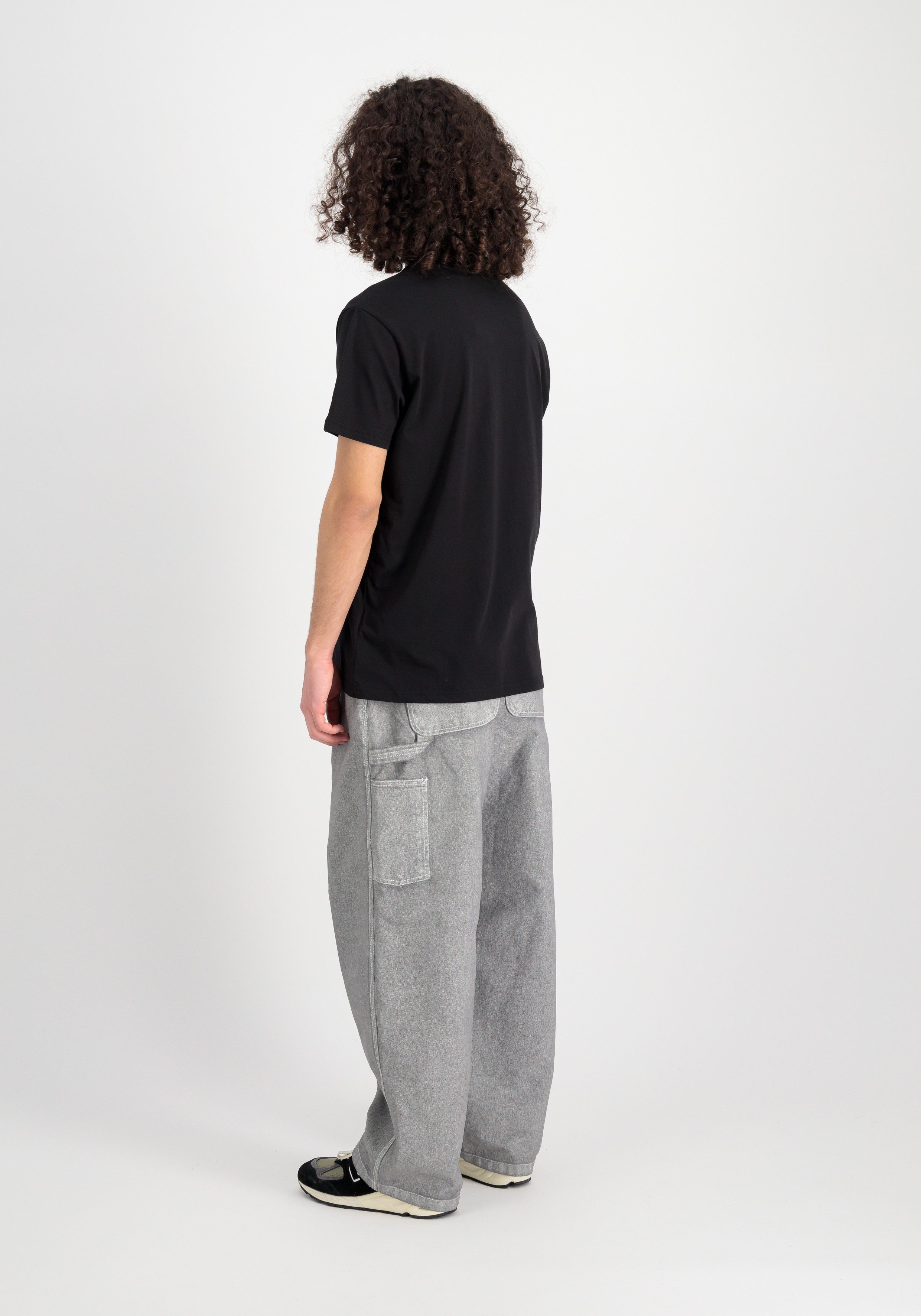 Alpha Industries Shirt met ronde hals Basic T Carbon