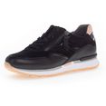 gabor sneakers met sleehak york in comfort-schoenwijdte g (=weit) zwart