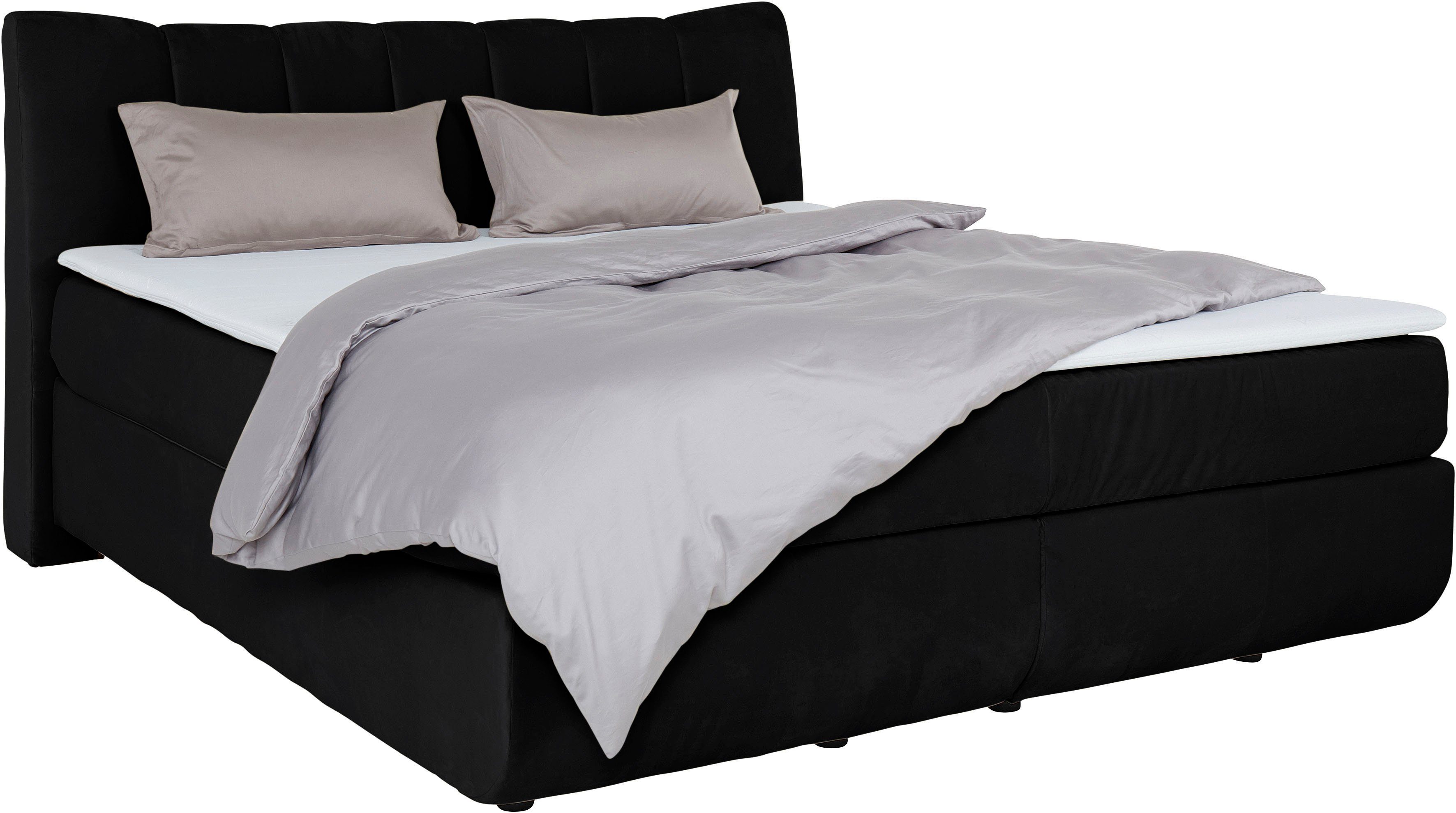 Leonique Boxspring Océane Los van de vloer- werkt vrijzwevend, verschillende hardheden (ook H4) boxsprings zwart