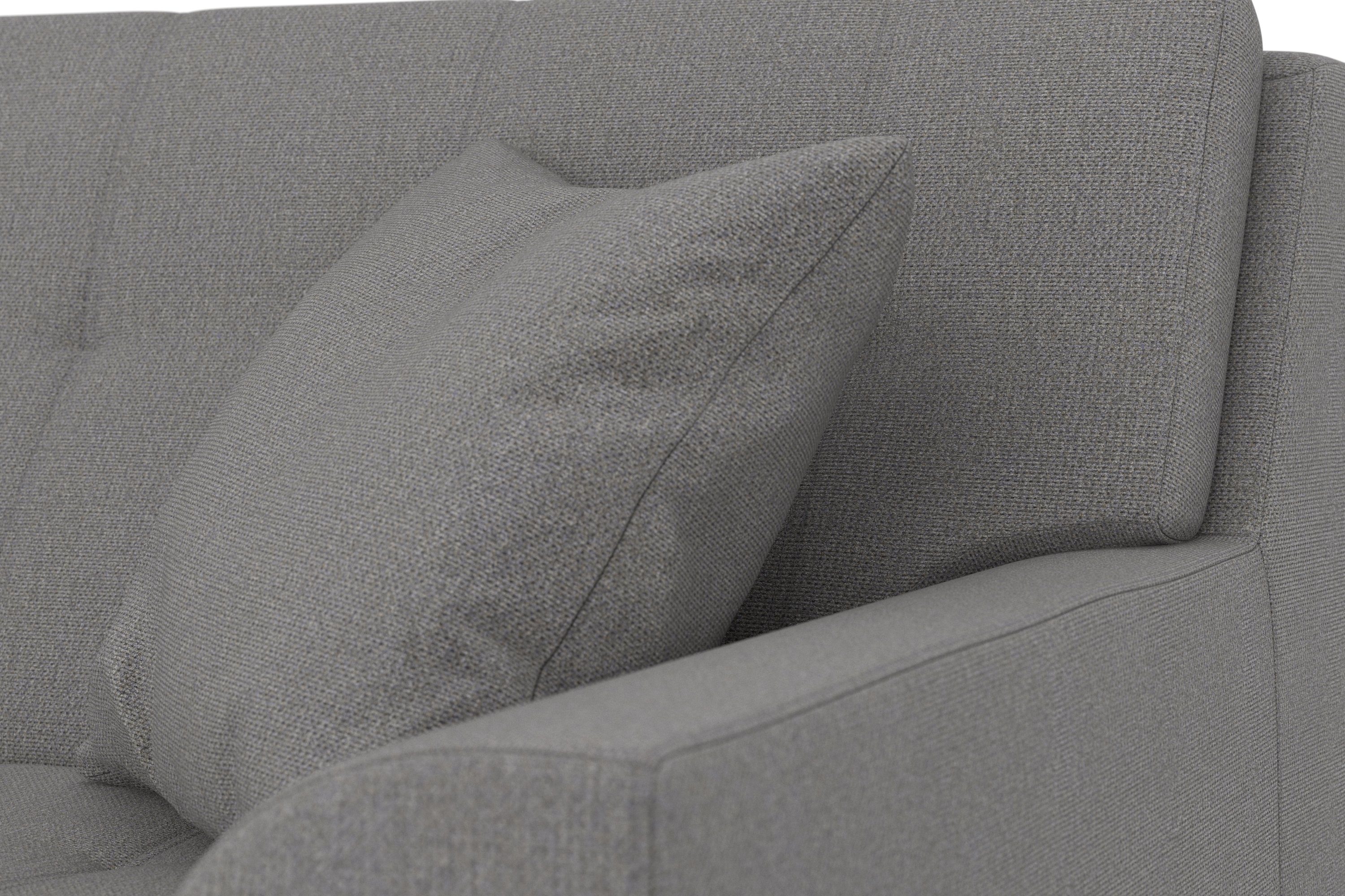 DOMO collection Hoekbank Treviso veel bekledingen, ook in cord, L-vorm, B/D/H: 267/80/83 cm optioneel met slaapbank functie, incl. sierkussens, hoogwaardig doorgestikt patroon
