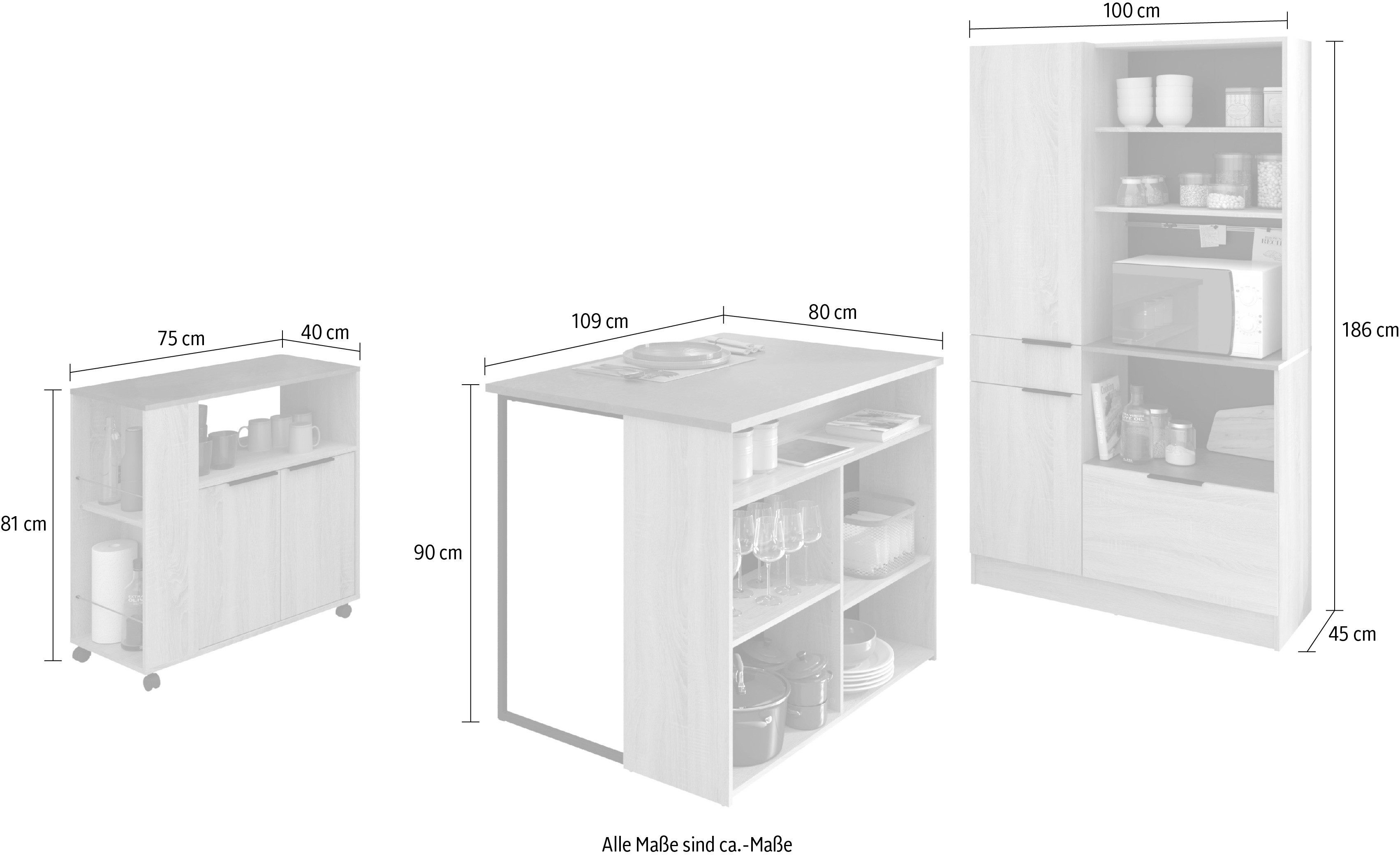Parisot Kastenset Fumay 3 (set, 3 stuks)