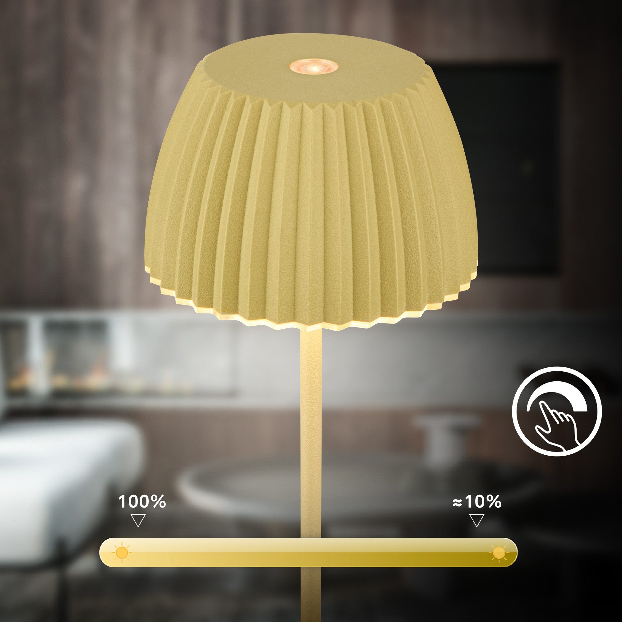Briloner Leuchten Led-tafellamp Accu LED tafellamp, mini, groen
