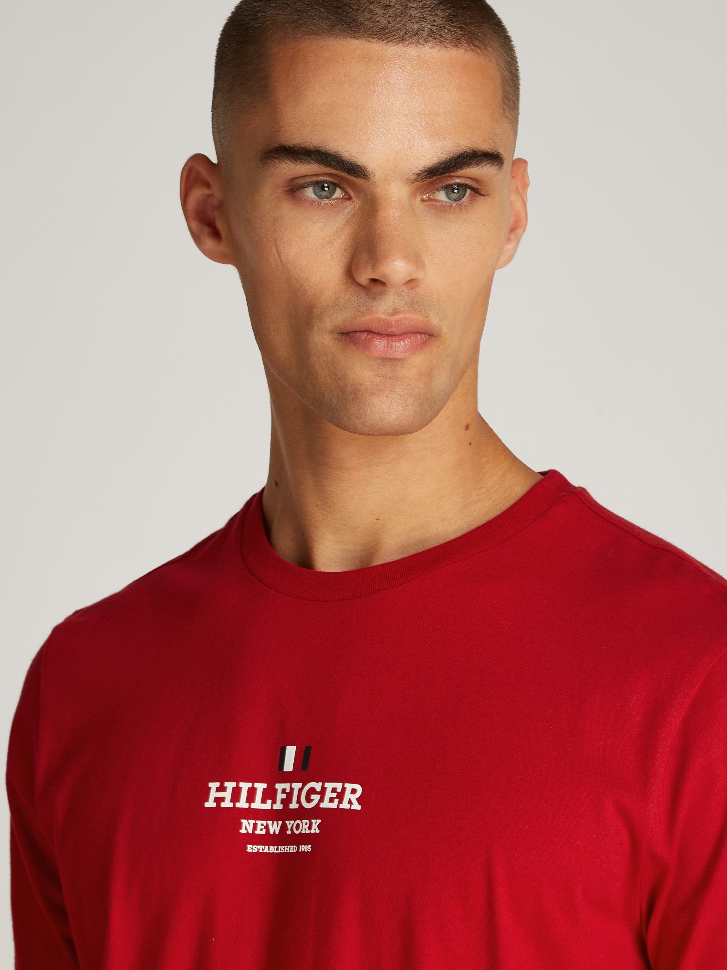 Tommy Hilfiger T-shirt RWB HILFIGER TEE Logoprint op borsthoogte