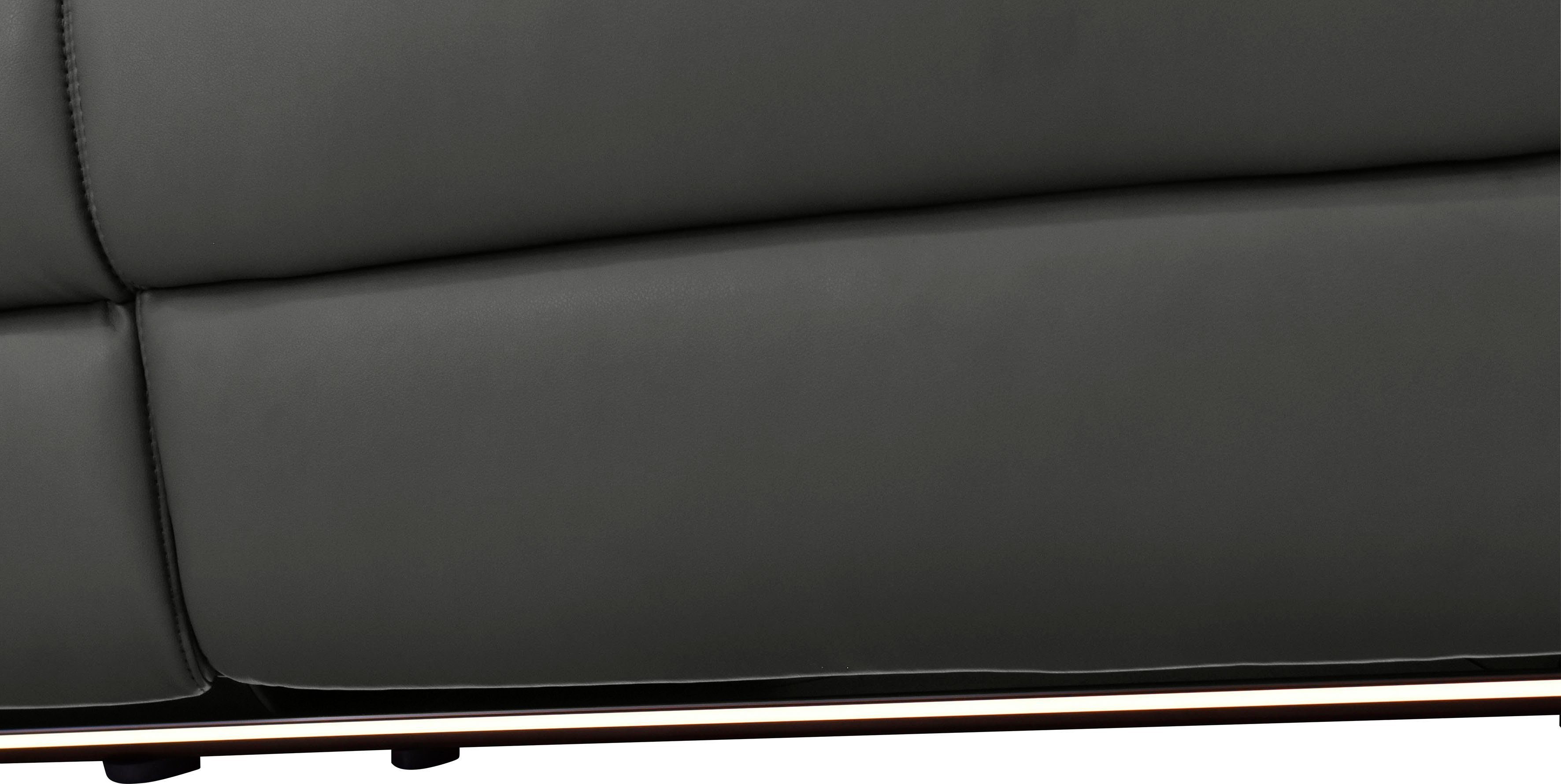 Places of Style Hoekbank Pareli, L-model, 259 cm, met récamier, echt leer, imitatieleer, weefstof