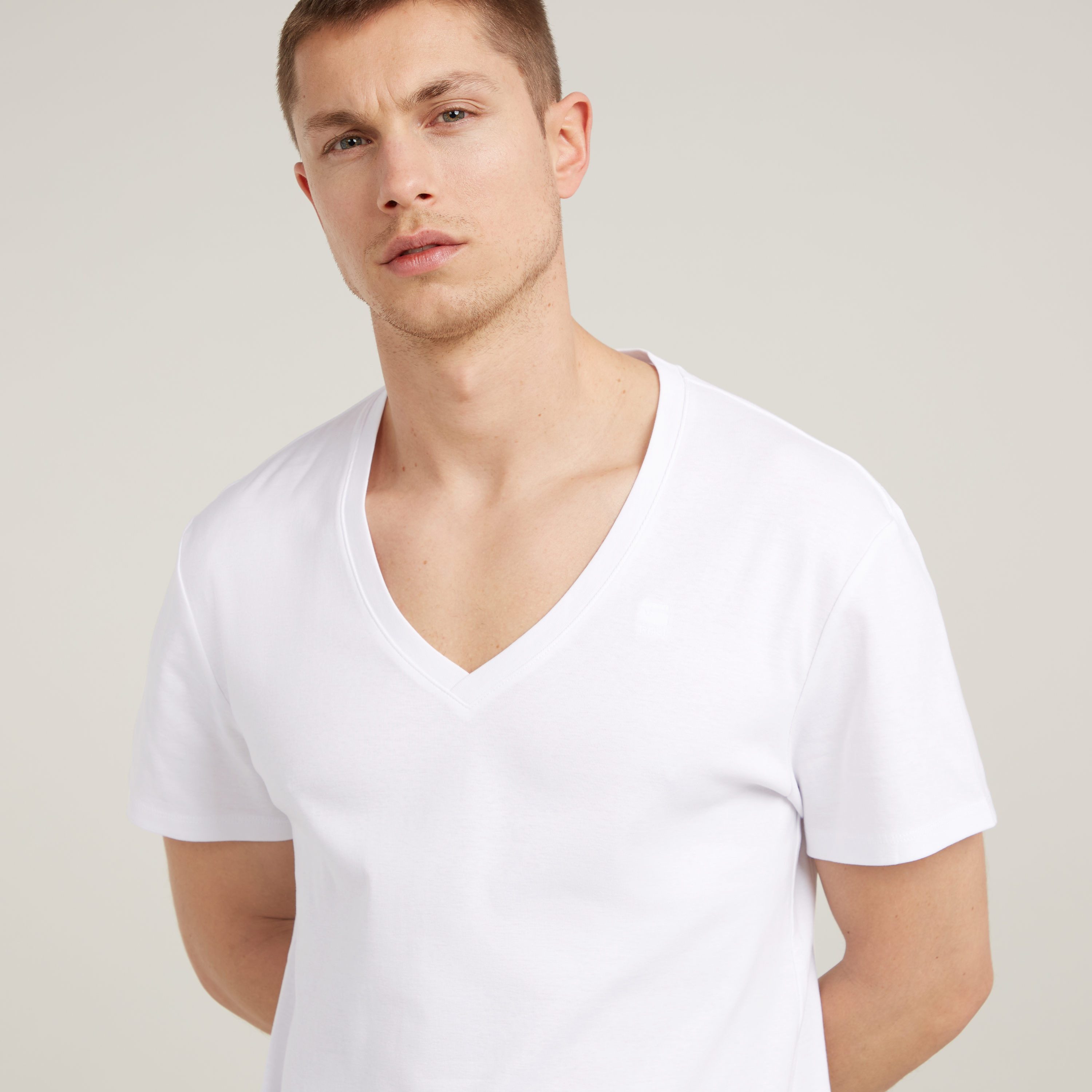 G-Star RAW Shirt met V-hals in tweepack (set, 2-delig)