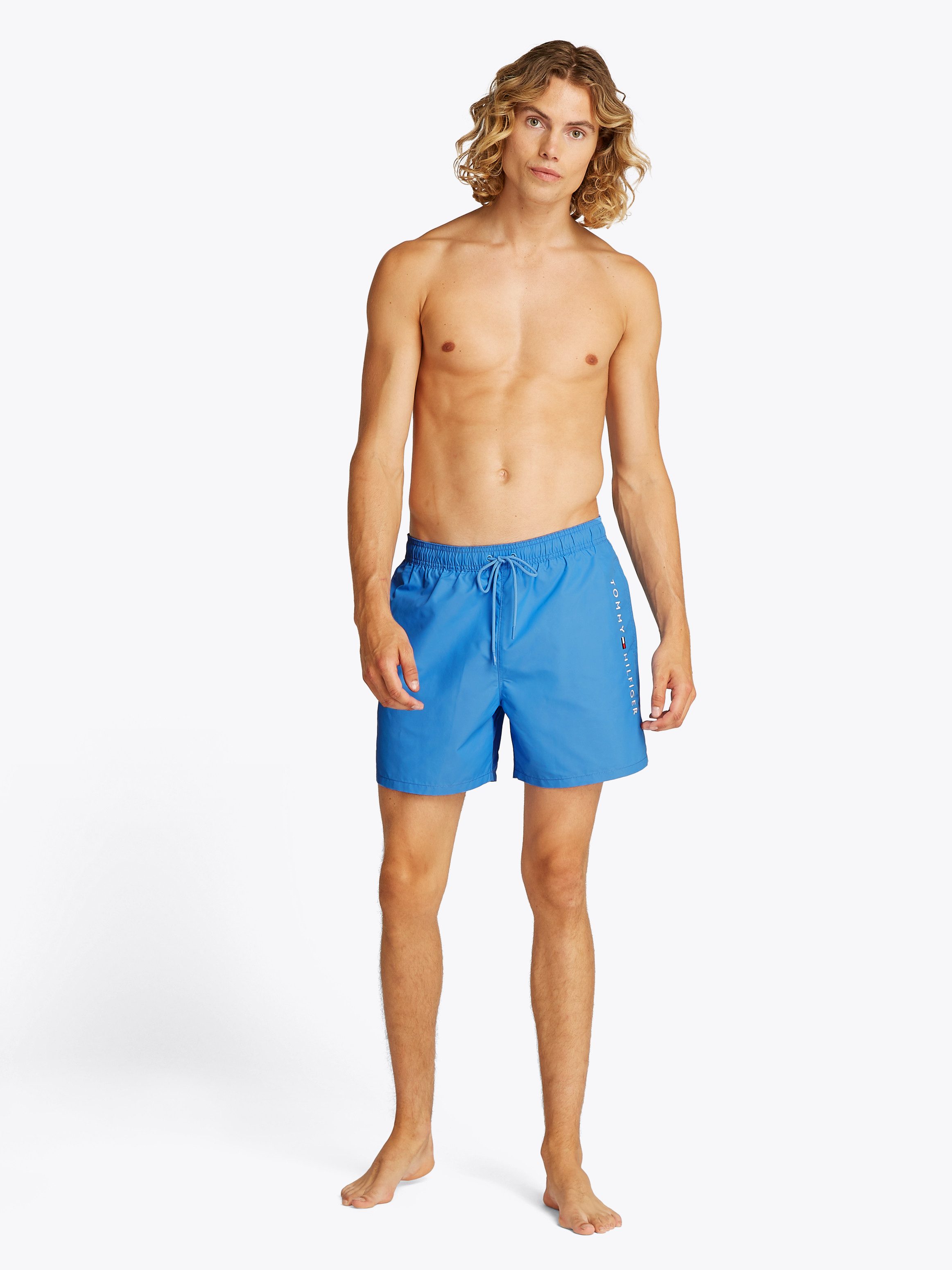 Tommy Hilfiger Swimwear Zwemshort MEDIUM DRAWSTRING met logoborduring op de heup