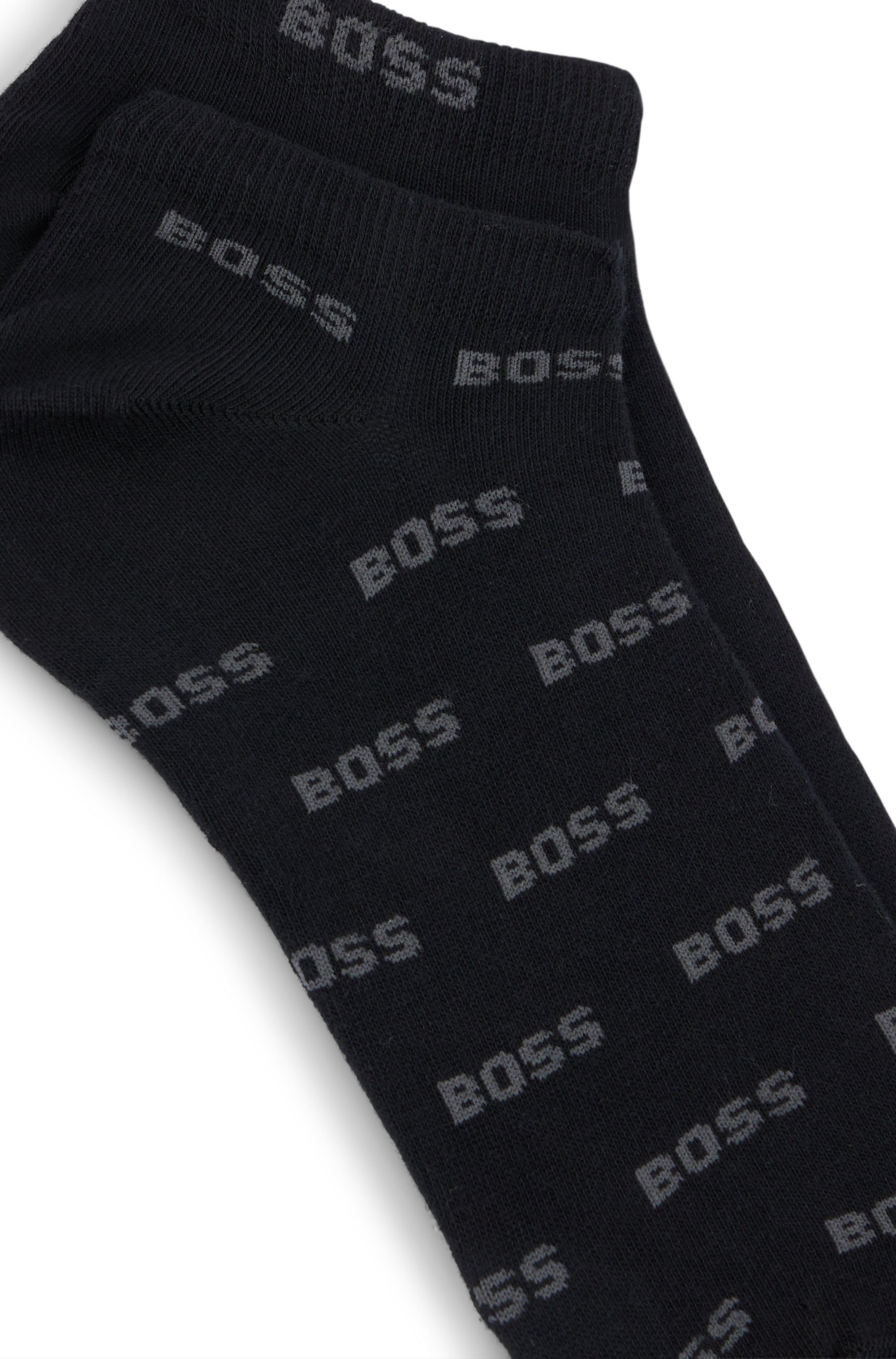 BOSS Vrijetijdssokken 2P AS Allover CC met logoborduursels (set, 2 stuks)