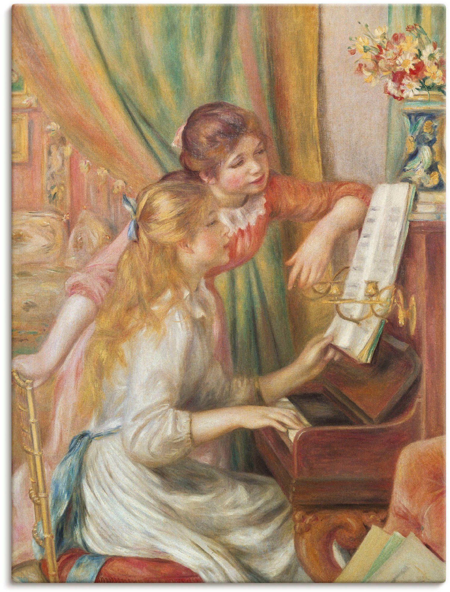 Artland Artprint Jong meisje aan de piano. 1892 in vele afmetingen & productsoorten -artprint op linnen, poster, muursticker / wandfolie ook geschikt voor de badkamer (1 stuk)