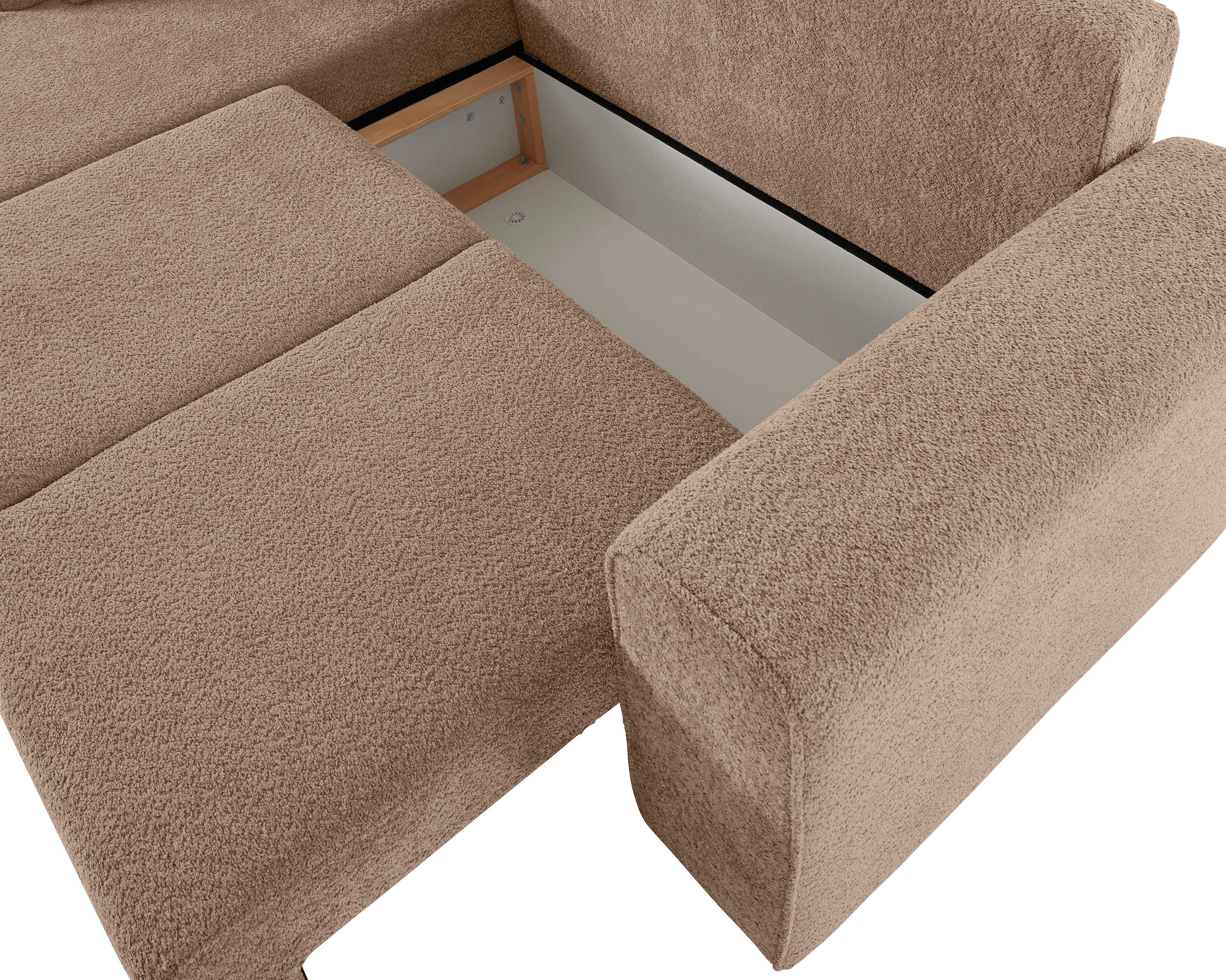 Guido Maria Kretschmer Home&Living Hoekbank Györ L-vorm, optioneel met bedfunctie en bedlade inclusief 2 sierkussens
