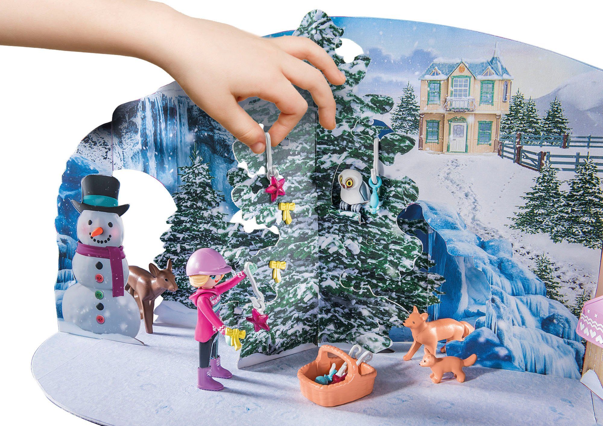Playmobil® Speelgoed adventskalender Bouwstenen, Paarden: kerst sleerit (71345) Horses of Waterfall, gedeeltelijk van gerecycled materiaal
