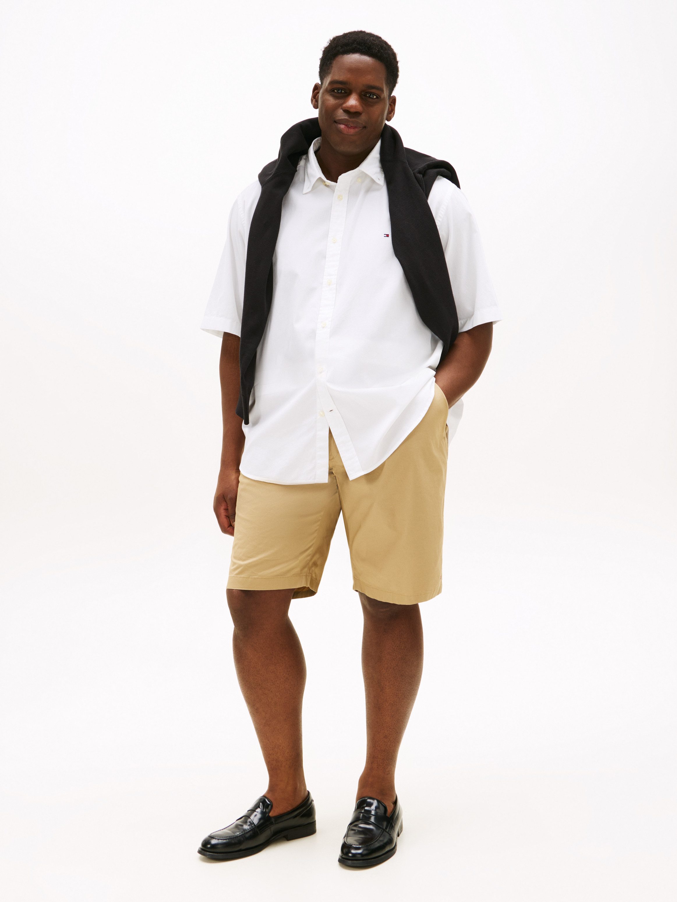 Tommy Hilfiger Overhemd met korte mouwen BT-FLEX POPLIN SOLID S/S SHIRT-B