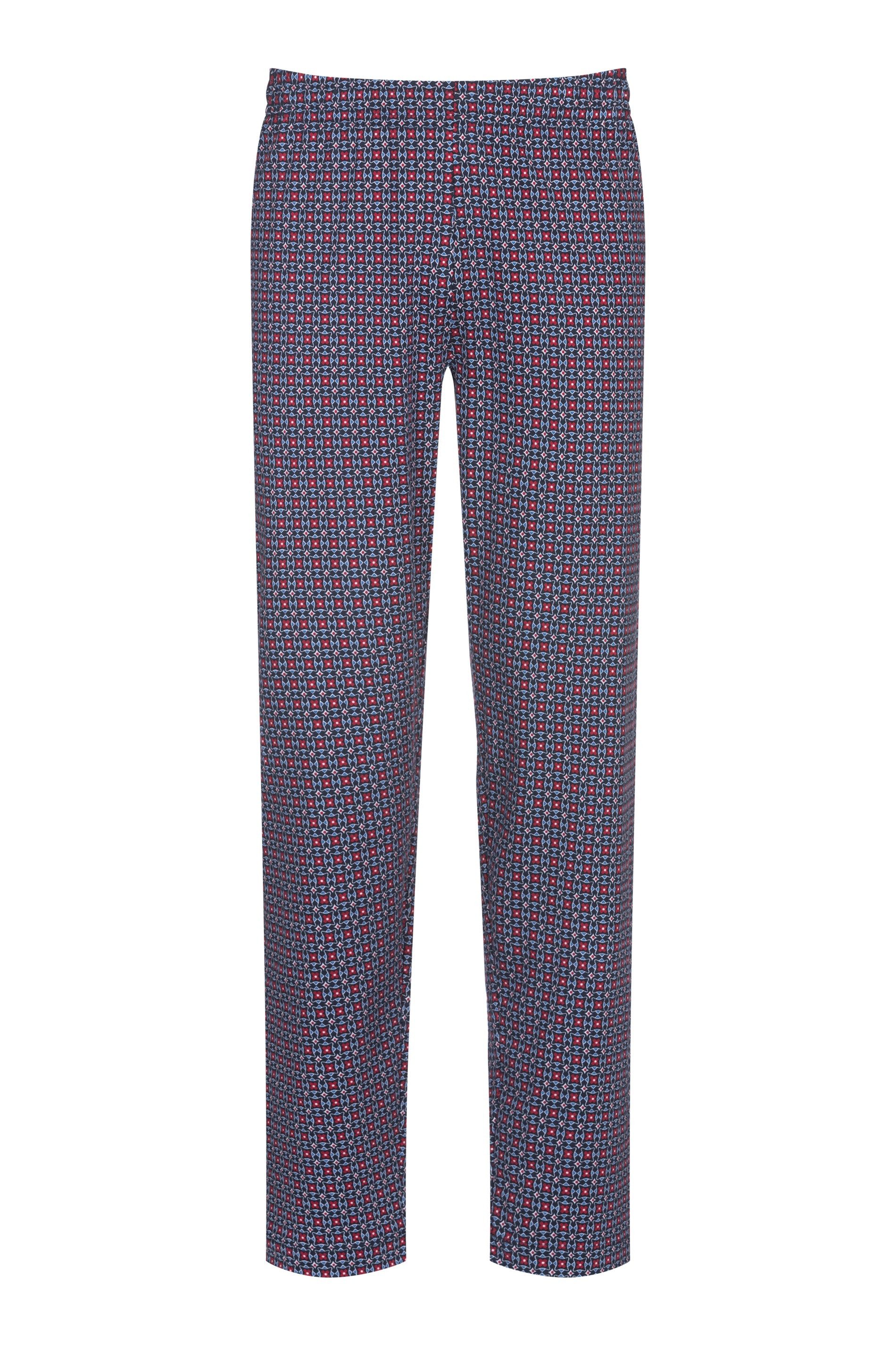 Mey Pyjama RED TILE Shirt met lange mouwen en borstzak