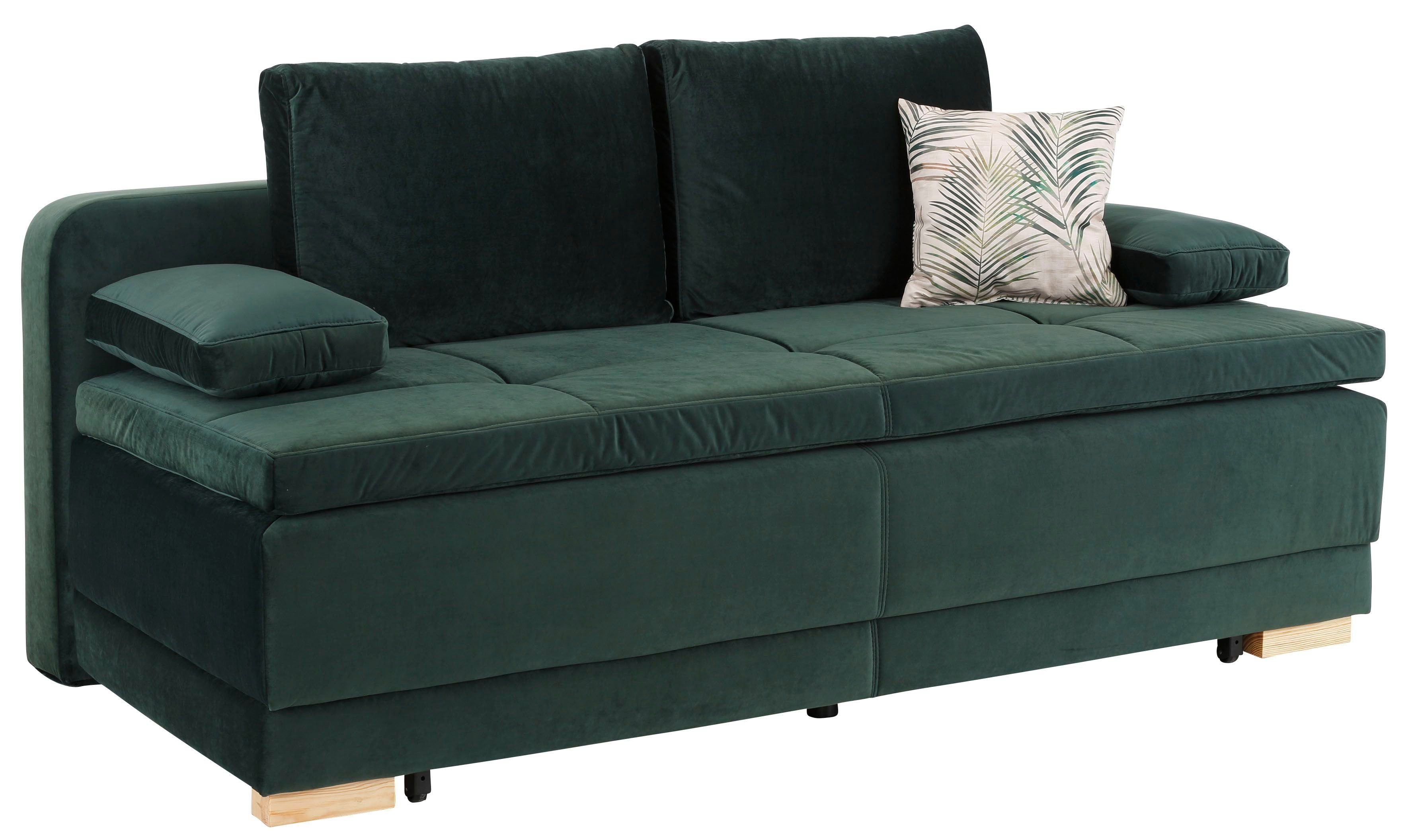 INOSIGN Slaapbank Berlin Volwaardig bed met boxspringvering, slaapfunctie en bedkist