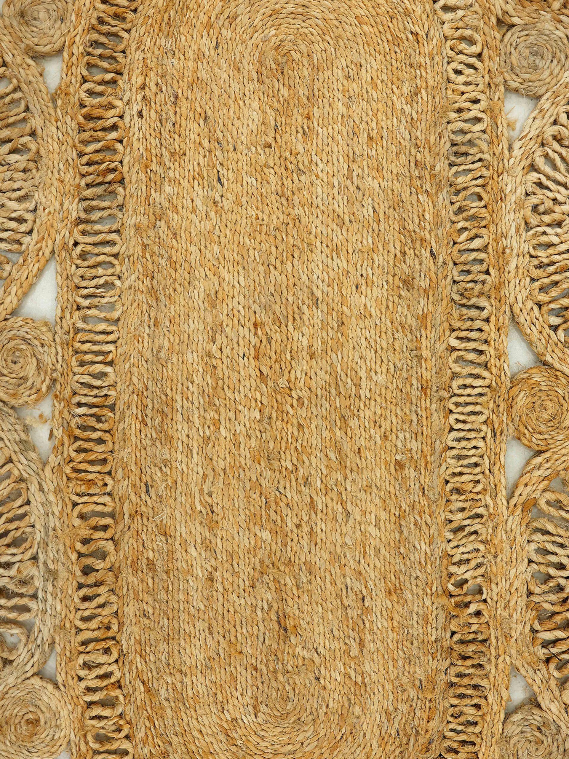 carpetfine Sisalkleed Jutetapijt Liam natuurlijk plantaardig materiaal met de hand geweven, boho stijl