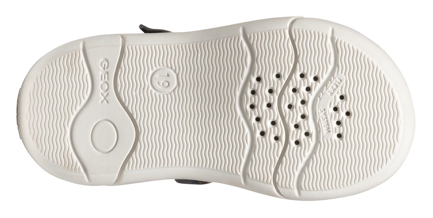 Geox Babyschoentjes B SANDAL ZAPITO BOY , babyschoen, sandaal, klittenbandschoen met schattige robotmotieven